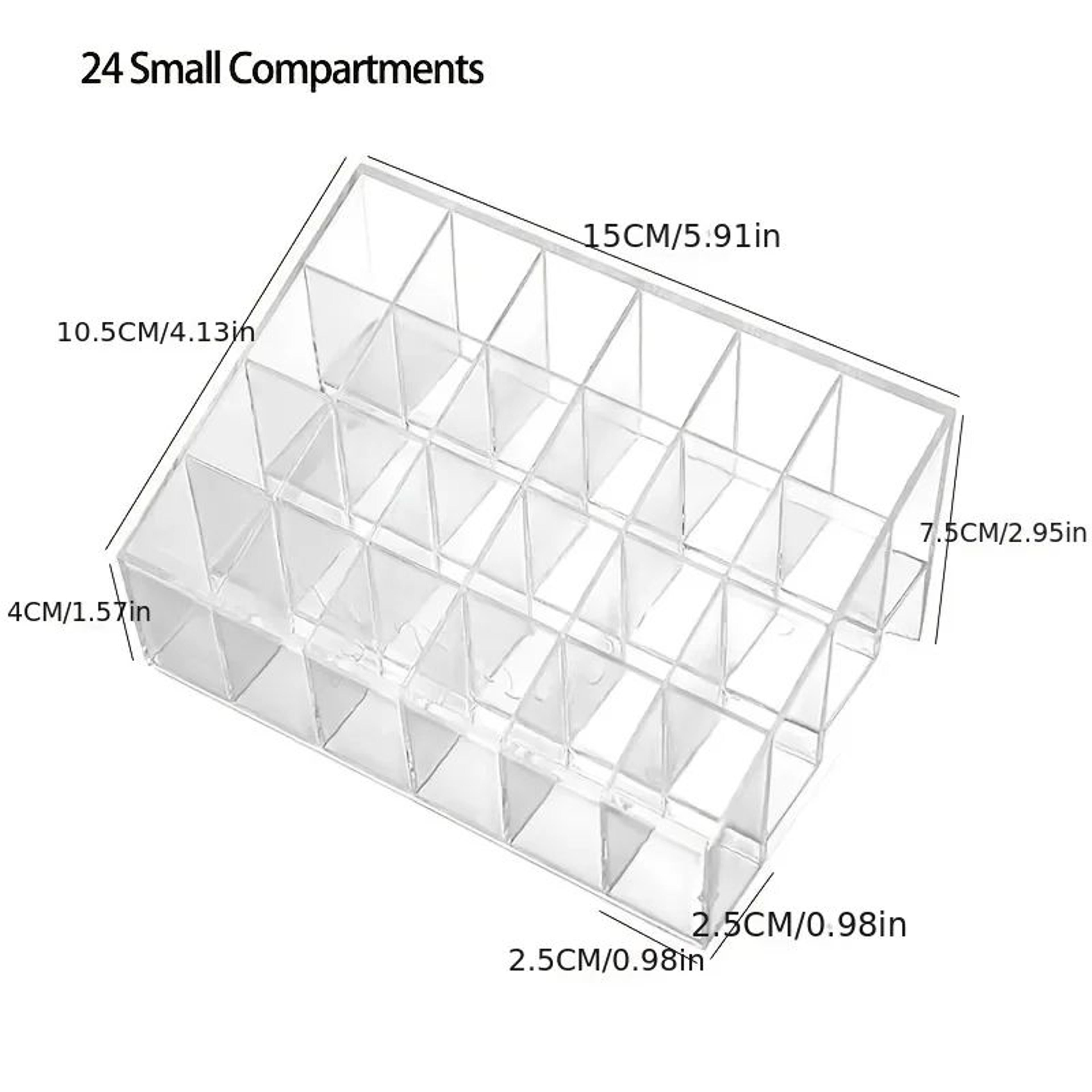 Clear Acrylic 24Slot Lipstick Organizer  Vanity Makeup Storage Box 5