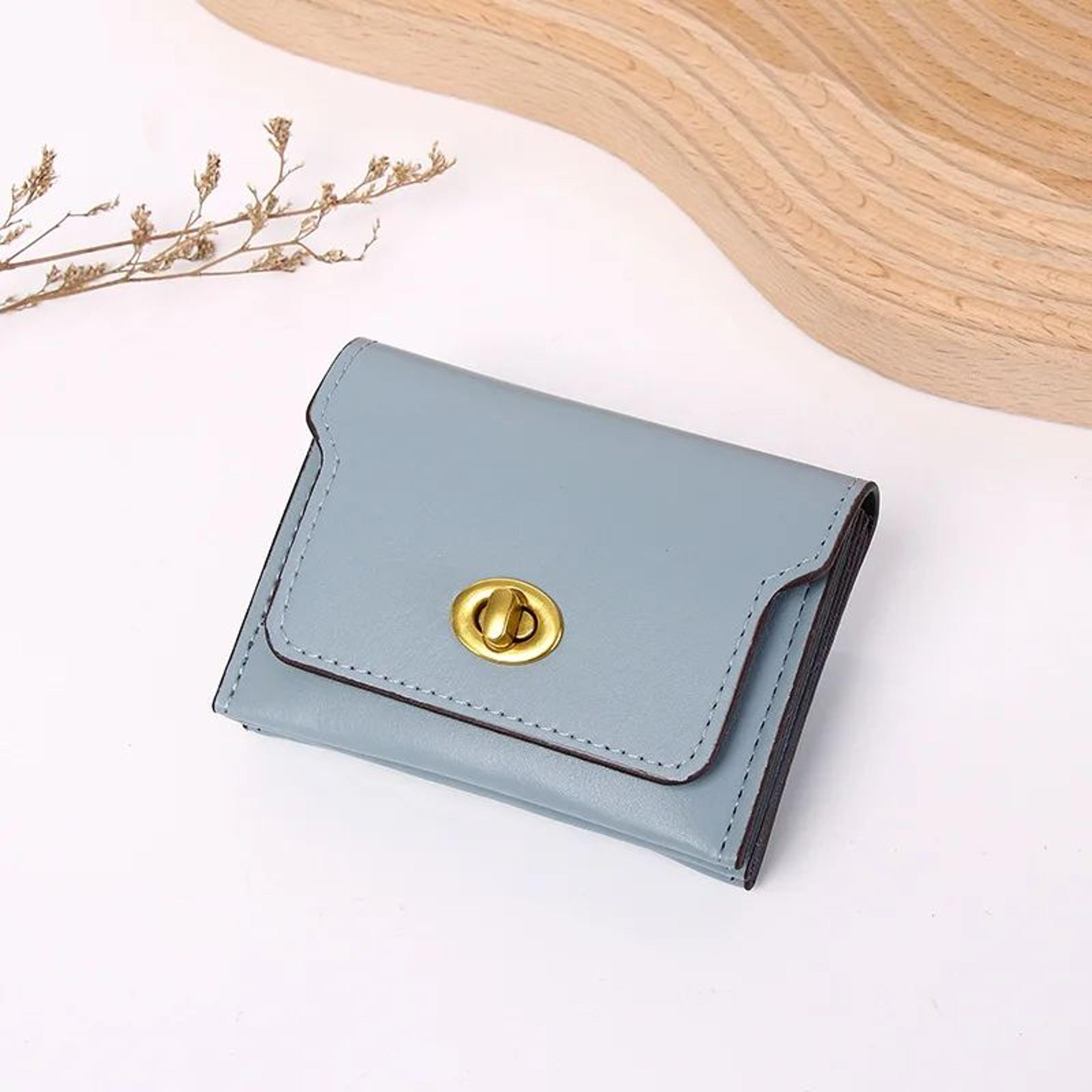 Compact Womens Wallet With Hasp Closure  Mini PU Leather Wallet Card  Coin Organizer 9