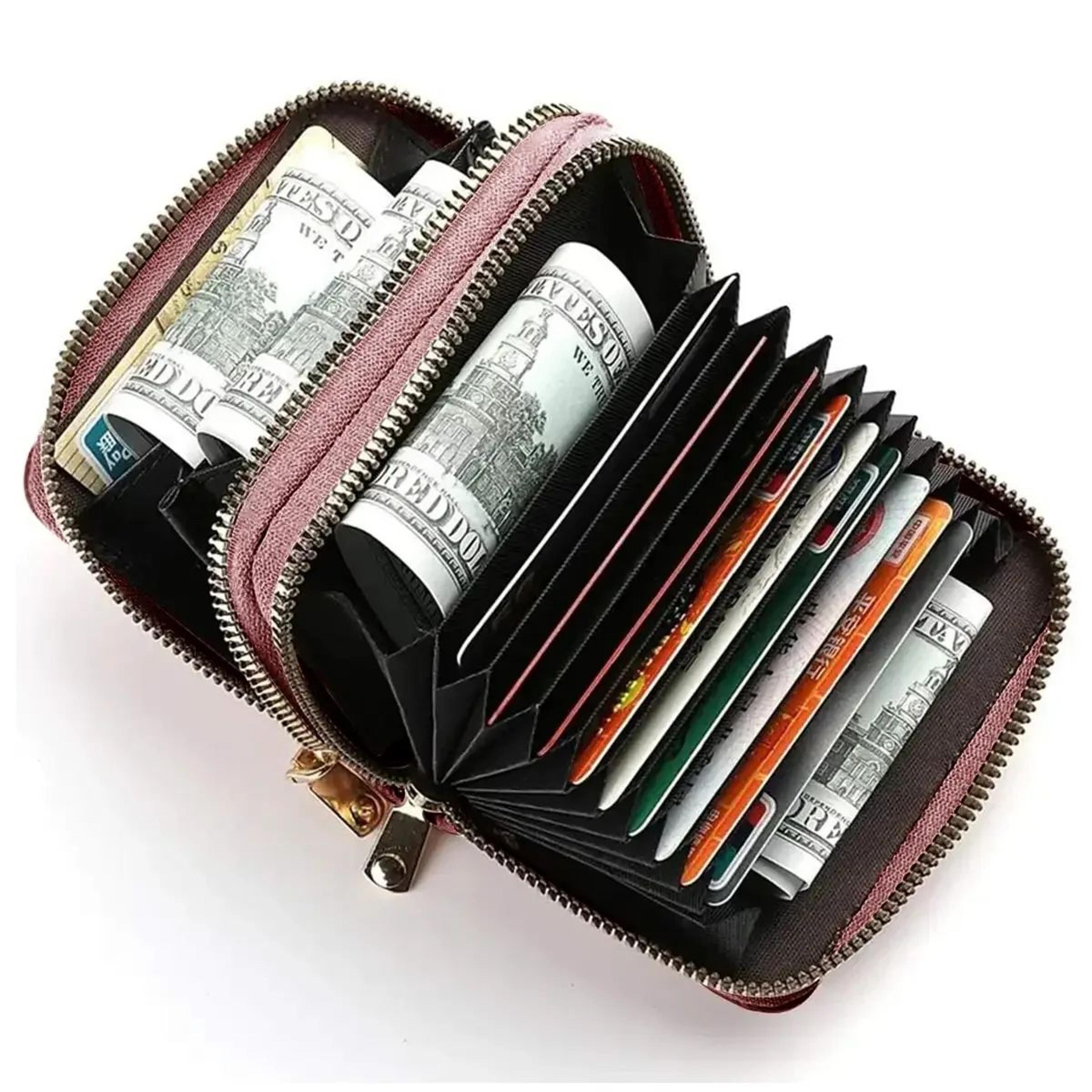 Compact Womens Wallet In PU Leather Wallet Design  Zipper Coin Pocket  Card Holder 0
