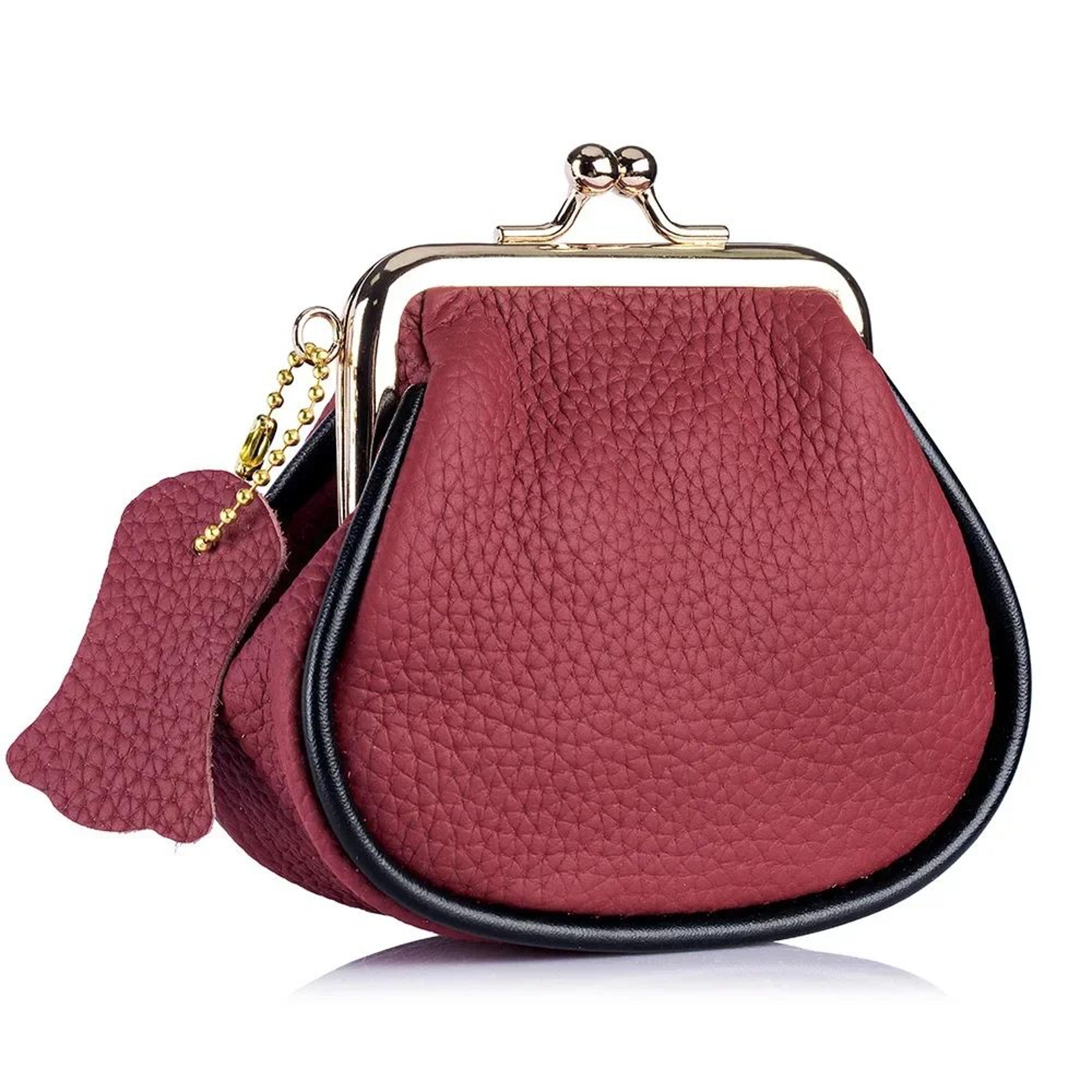 Genuine Leather Clip Wallet For Women Small Hasp Purse With Coin Pocket And Card Slots 11
