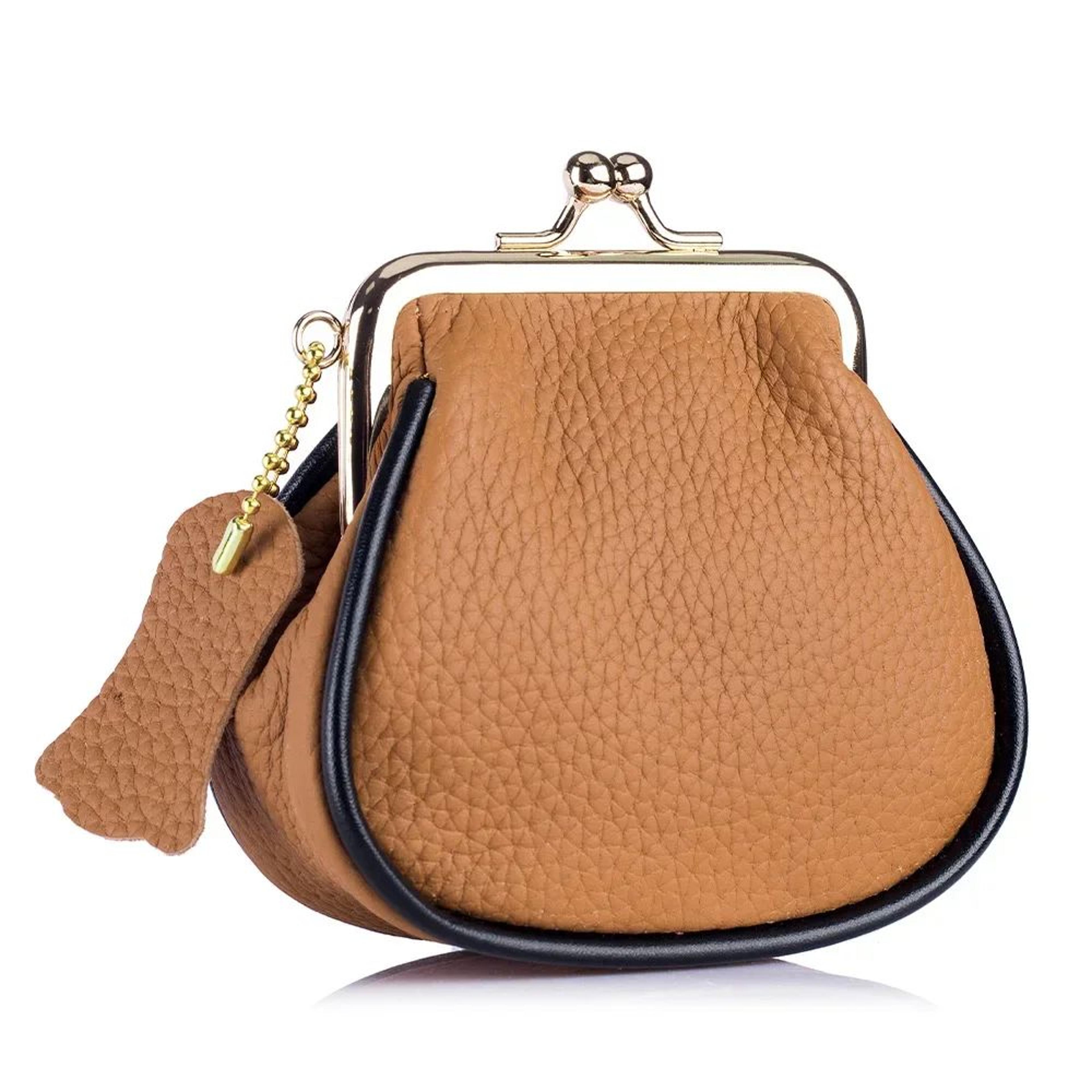 Genuine Leather Clip Wallet For Women Small Hasp Purse With Coin Pocket And Card Slots 6