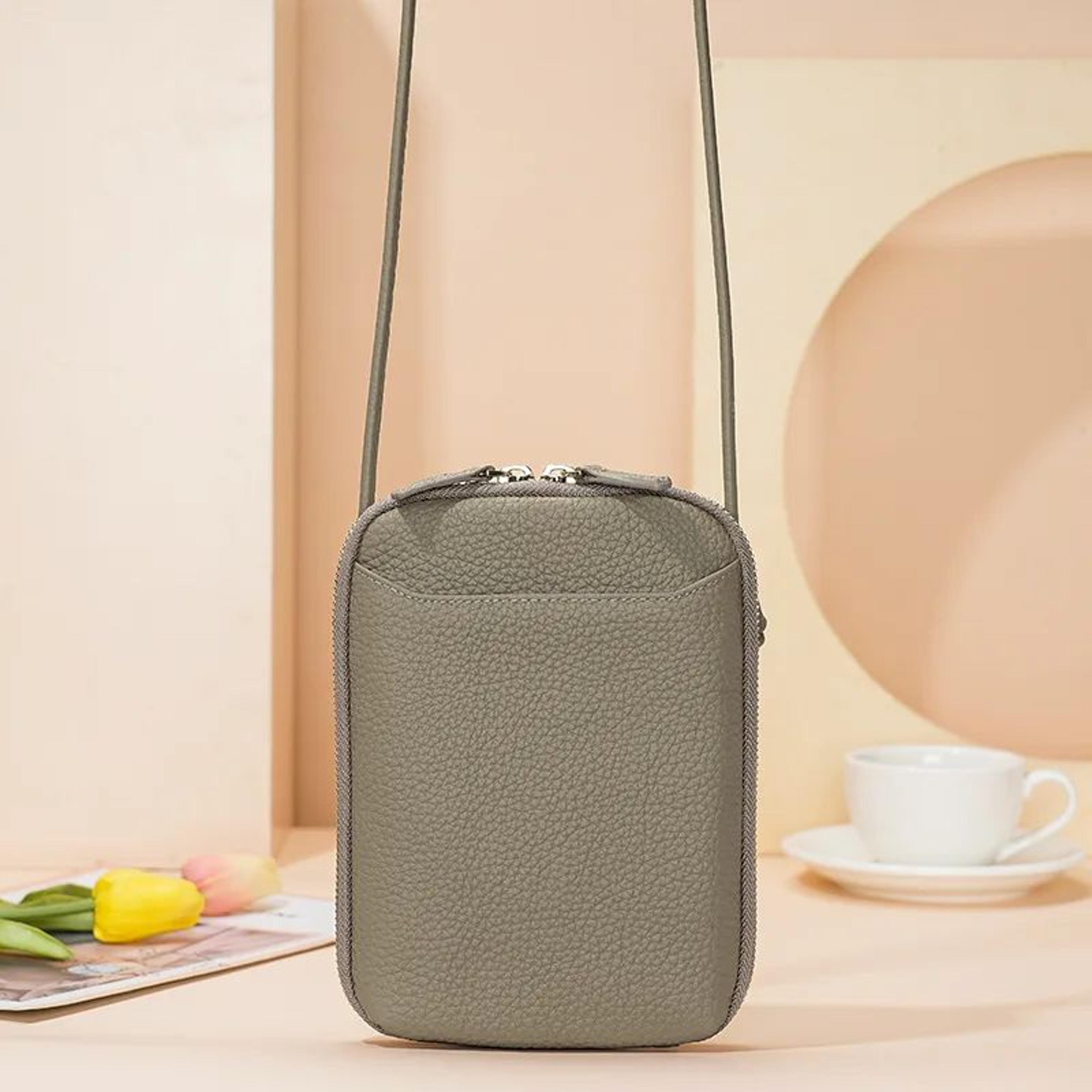Genuine Leather Crossbody Bag For Women  Zipper Shoulder Bag Large Capacity Phone Purse 11