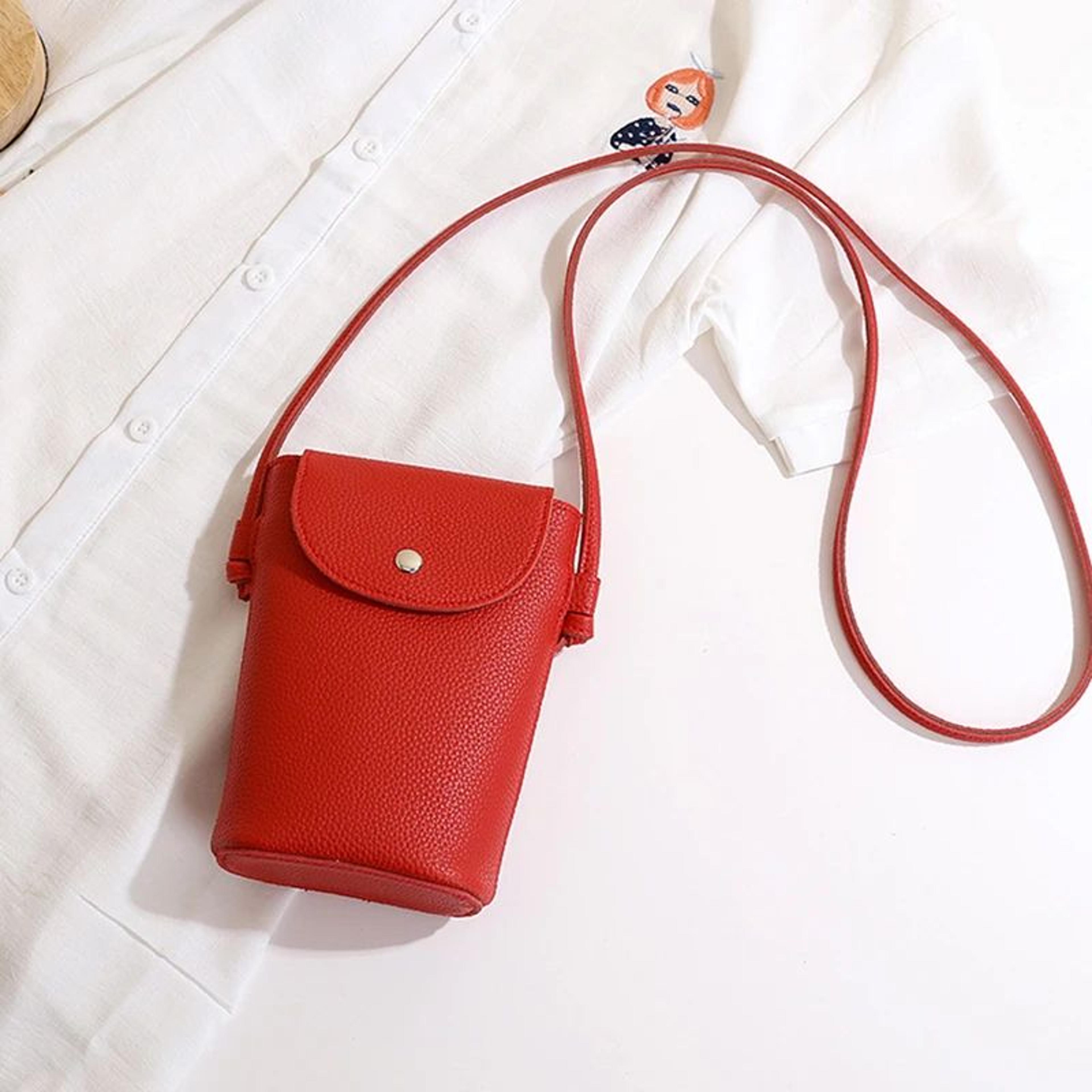 Soft Flap Womens Crossbody Phone Bag PU Leather Shoulder Purse With Adjustable Strap 10