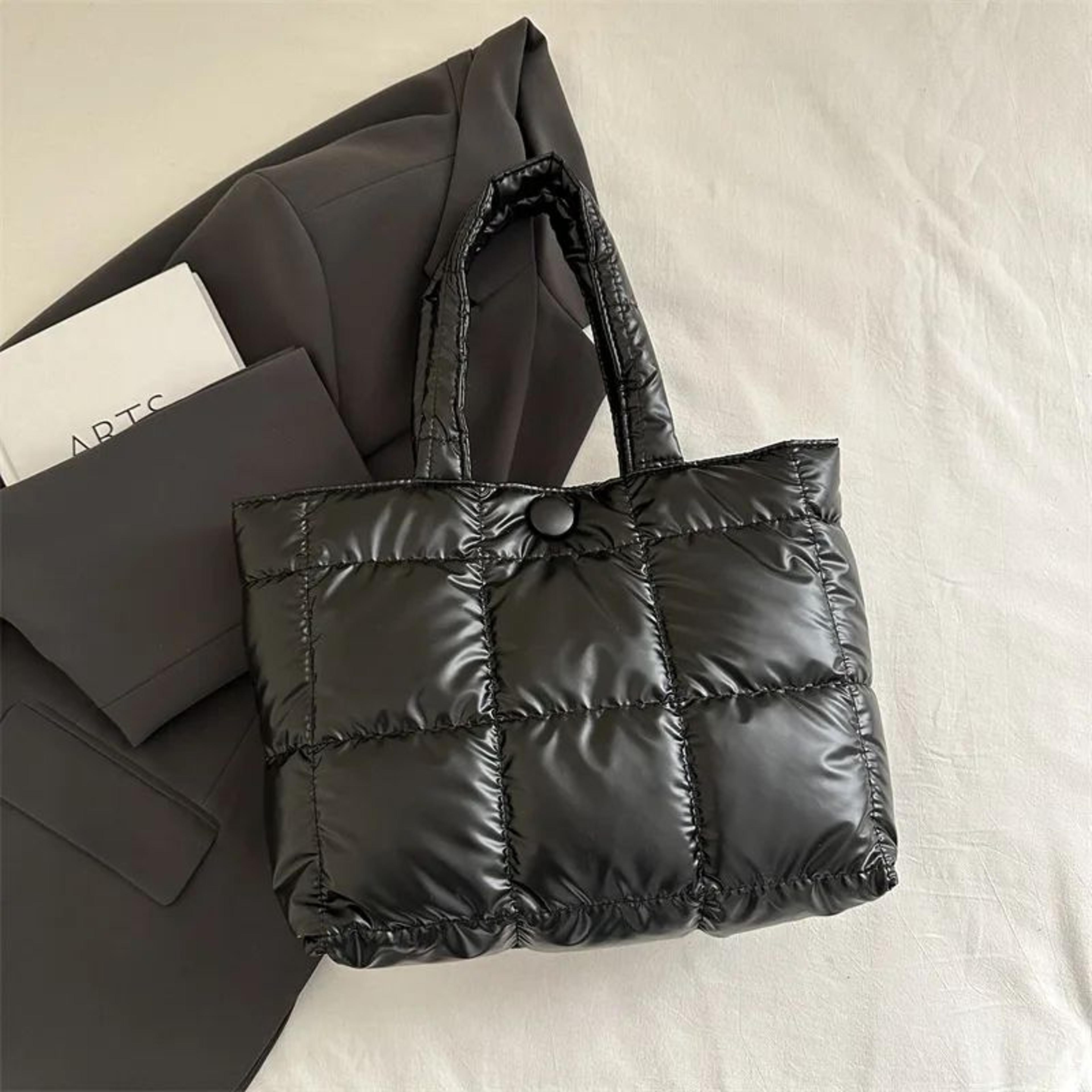 LargeCapacity Quilted Puffer Tote Bag For Women  Lightweight Waterproof Shoulder Bag 8