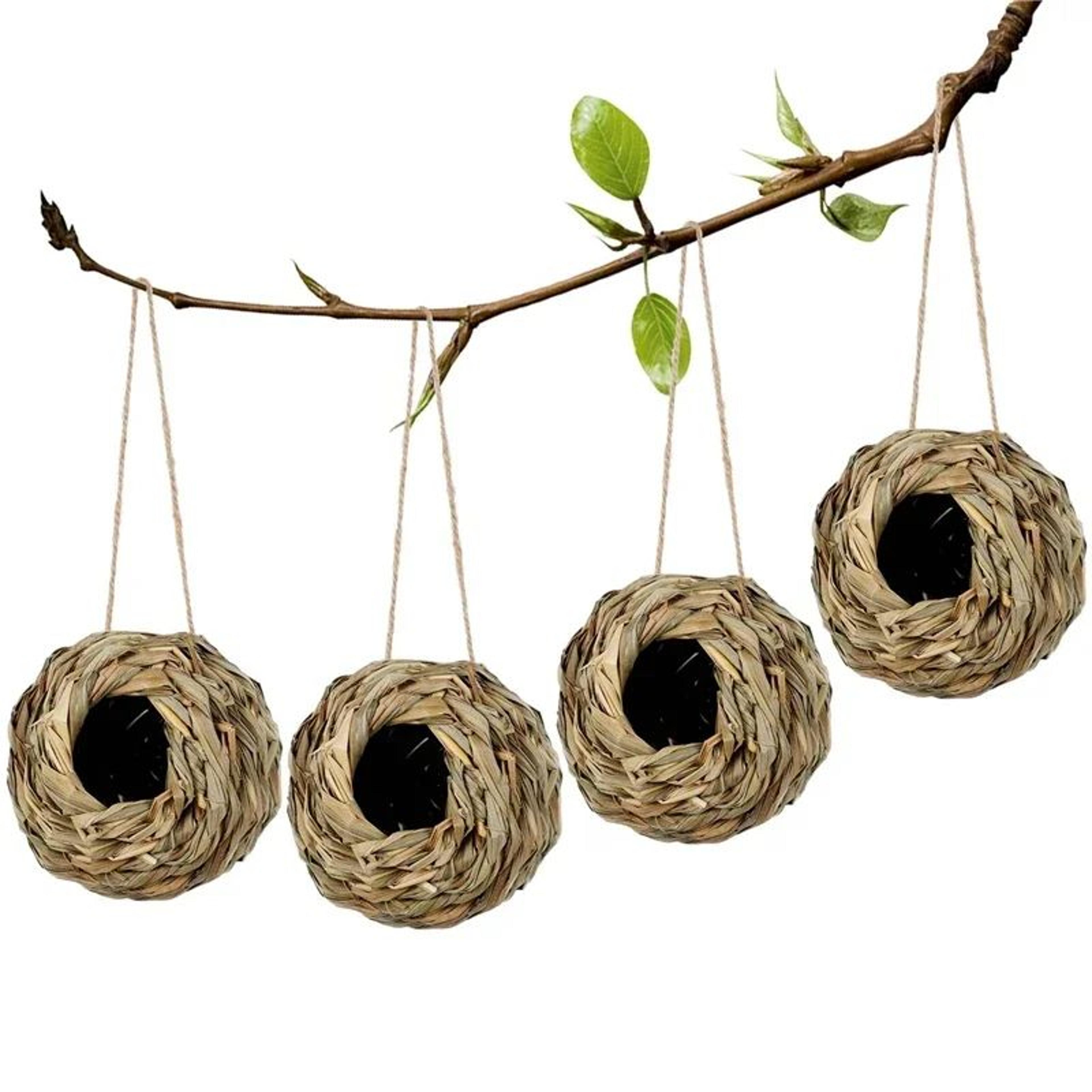 Woven Grass Hanging Bird Nest House For Parrots  Small Birds 3