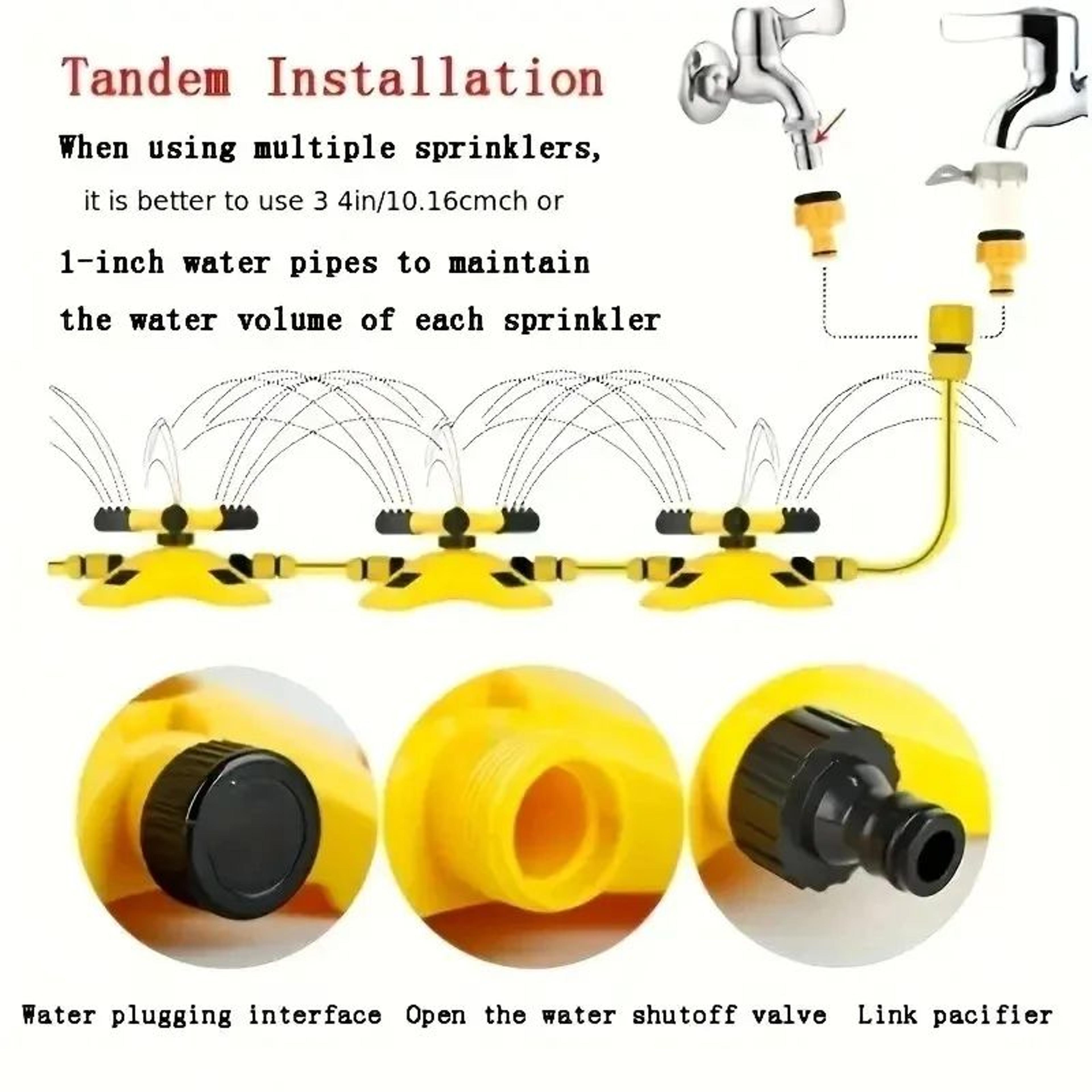 360 Rotating Lawn Sprinkler Set With Adjustable Spray Arms For LargeArea Watering 1