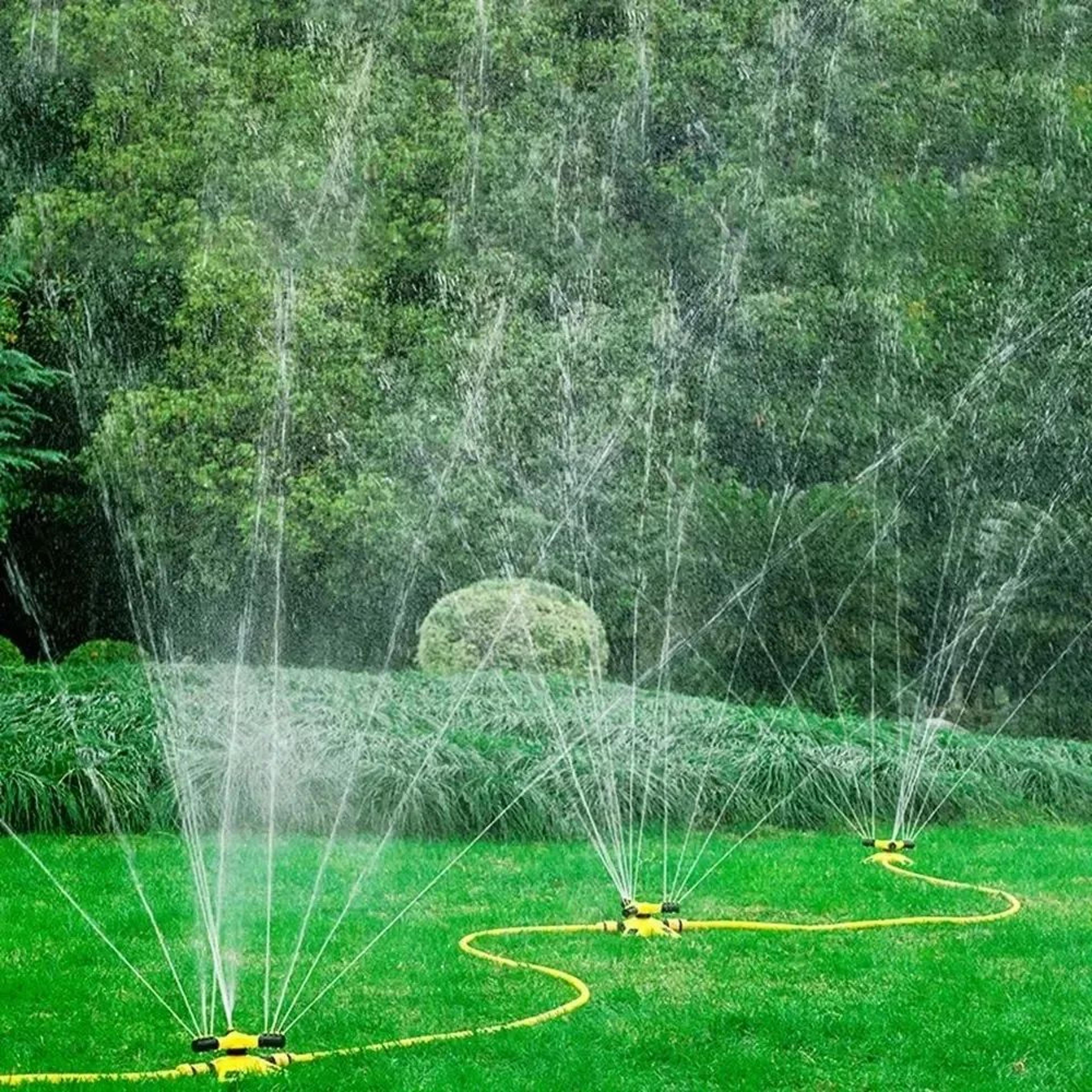 360 Rotating Lawn Sprinkler Set With Adjustable Spray Arms For LargeArea Watering 2
