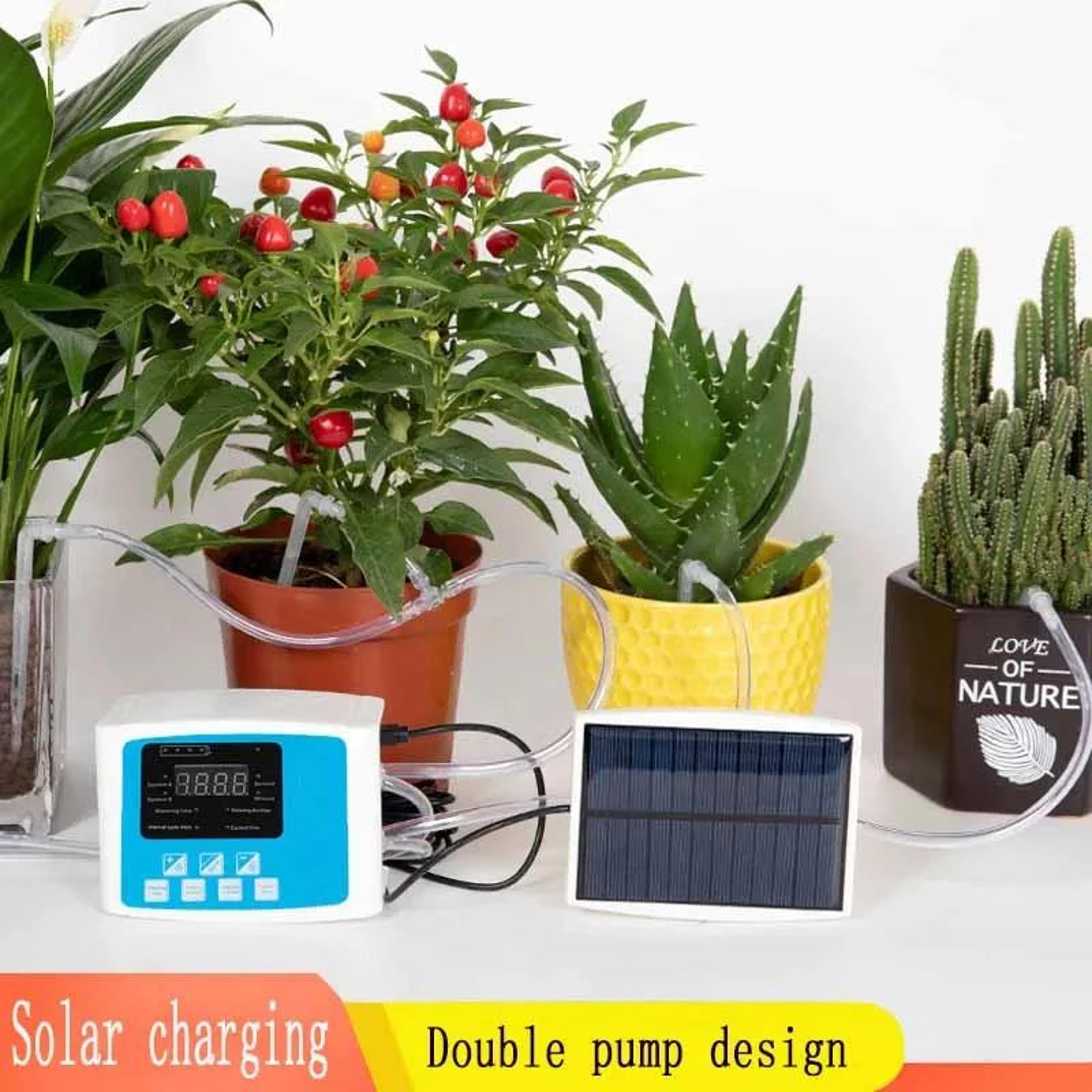 Solar Smart DualZone Garden Irrigation Controller  Automatic Drip Watering System 2