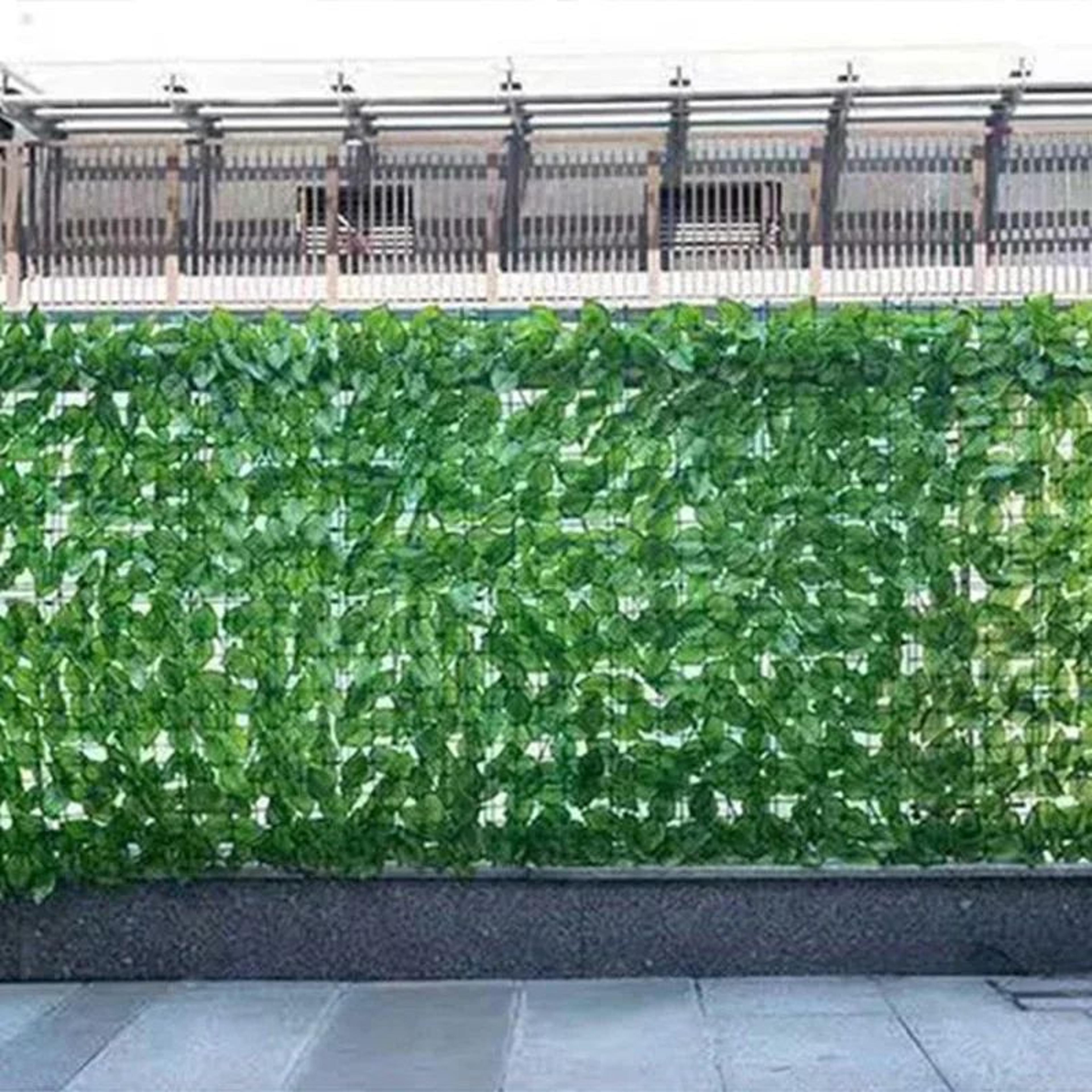 LushView Artificial Green Leaf Privacy Fence For Balcony  Garden 4