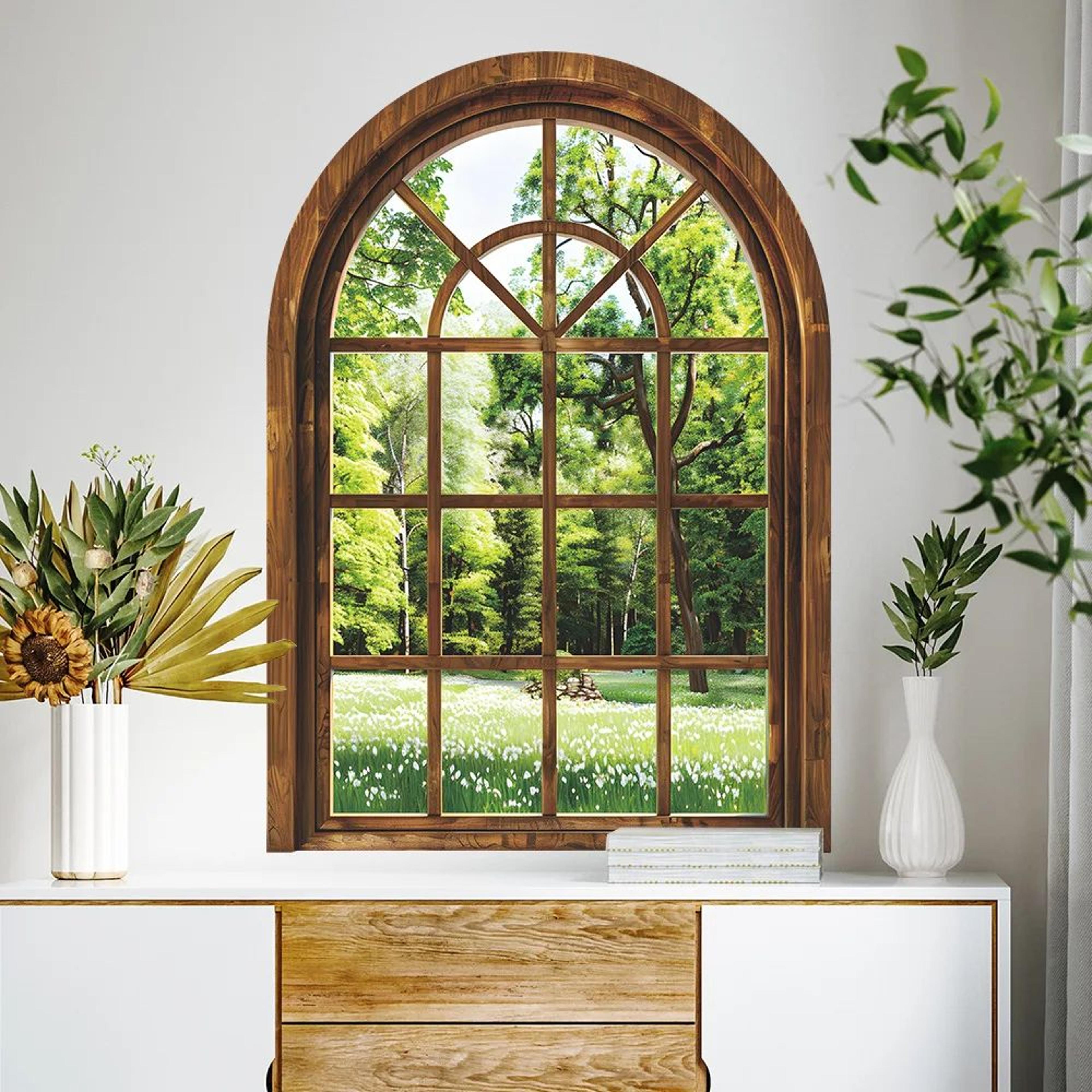 Realistic 3D Fake Window Wall Decor With Removable Plant Wall Stickers  Peel  Stick Home Wall Decal 1