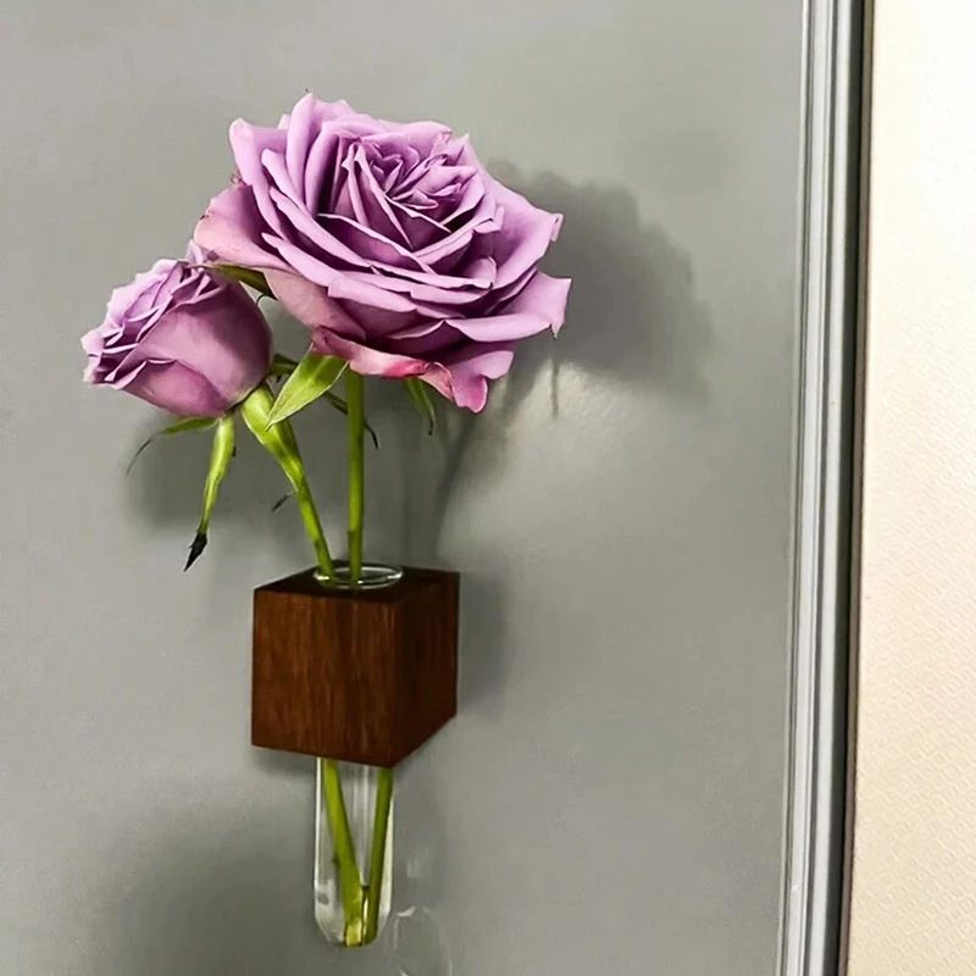 Wooden Magnetic Test Tube Vase For Fridge Decor  Mini Bud Vase  Fridge Magnet Flower Vase 3