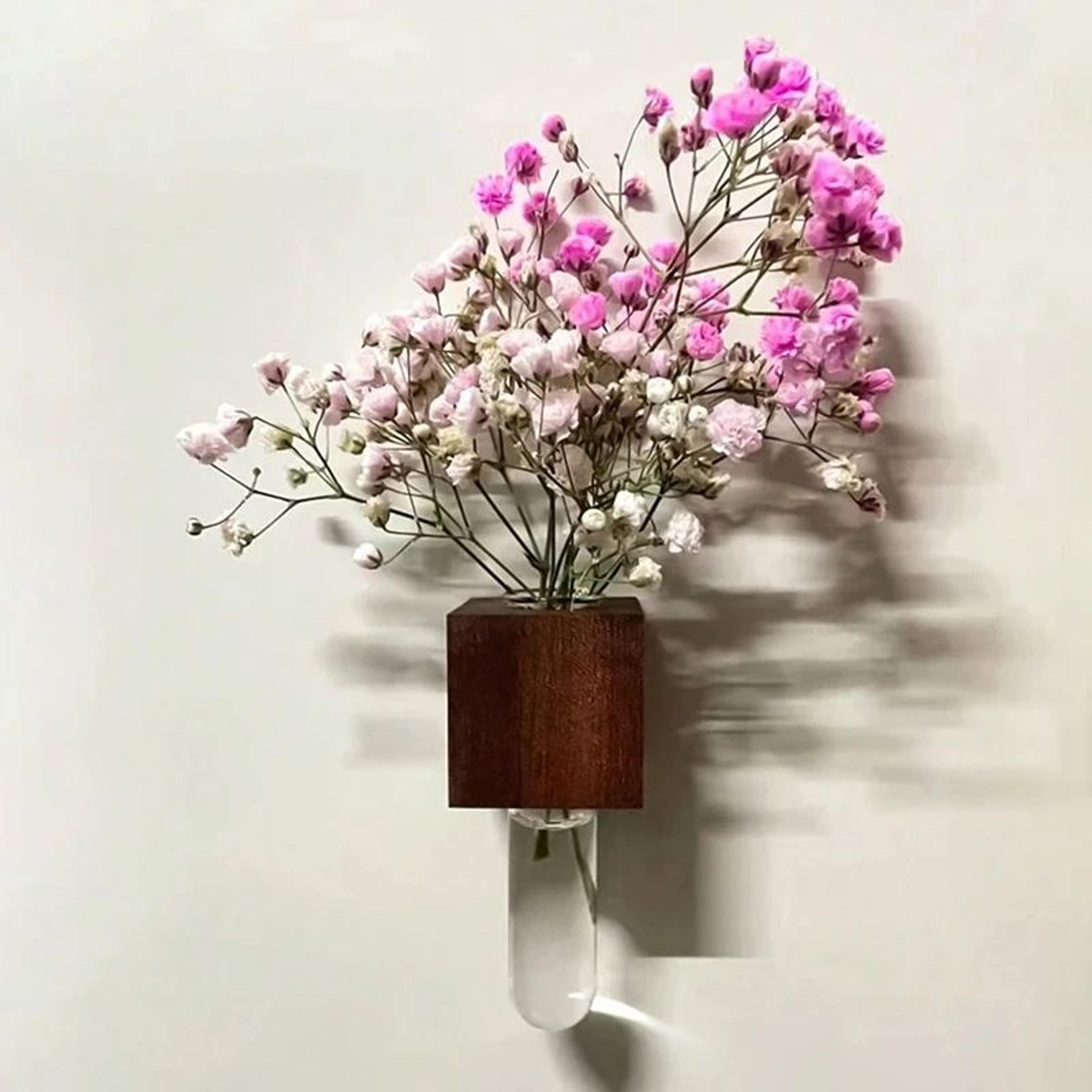 Wooden Magnetic Test Tube Vase For Fridge Decor  Mini Bud Vase  Fridge Magnet Flower Vase 4