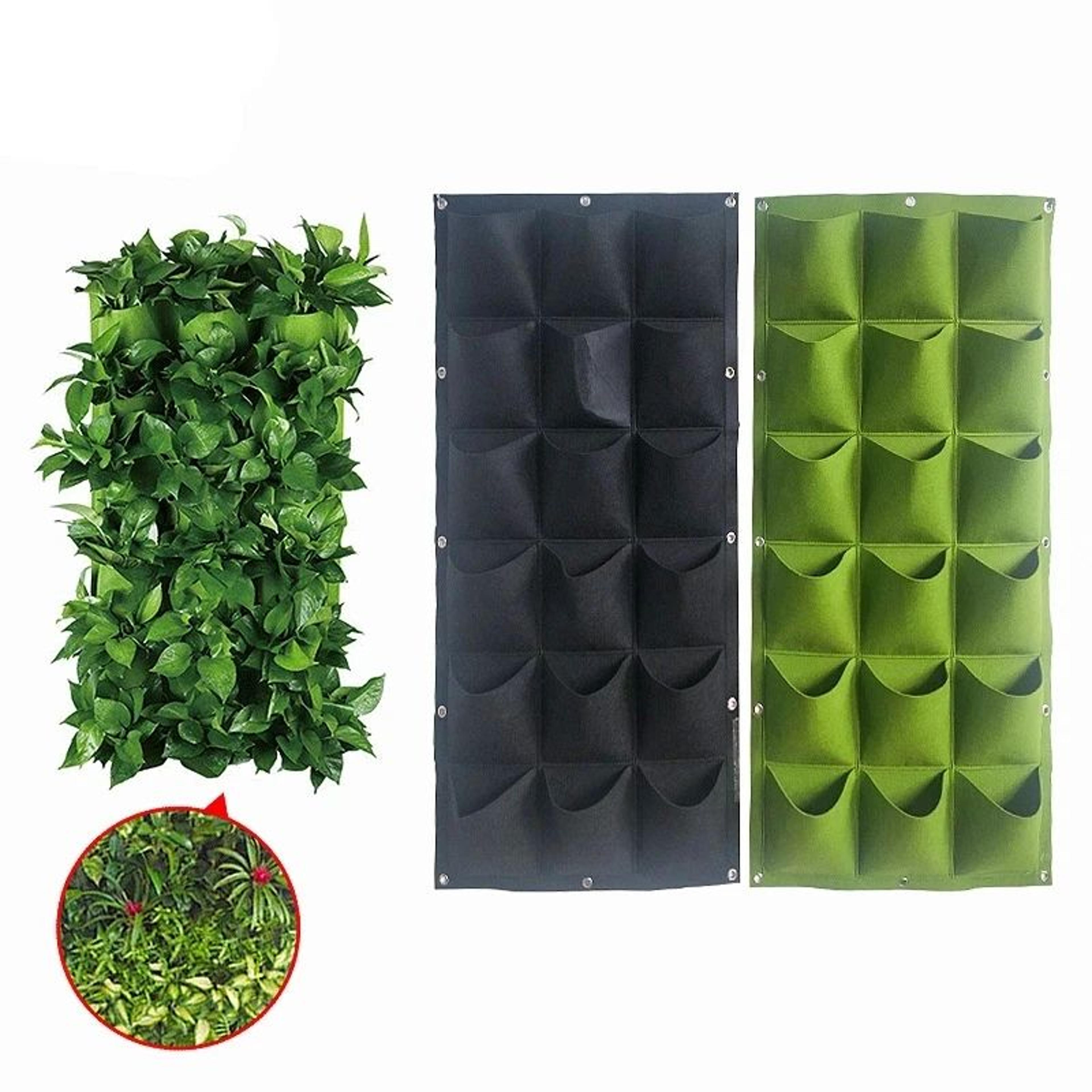 Vertical Garden Wall Grow Bag Planter SpaceSaving Outdoor Herb  Vegetable Pocket Planters 4