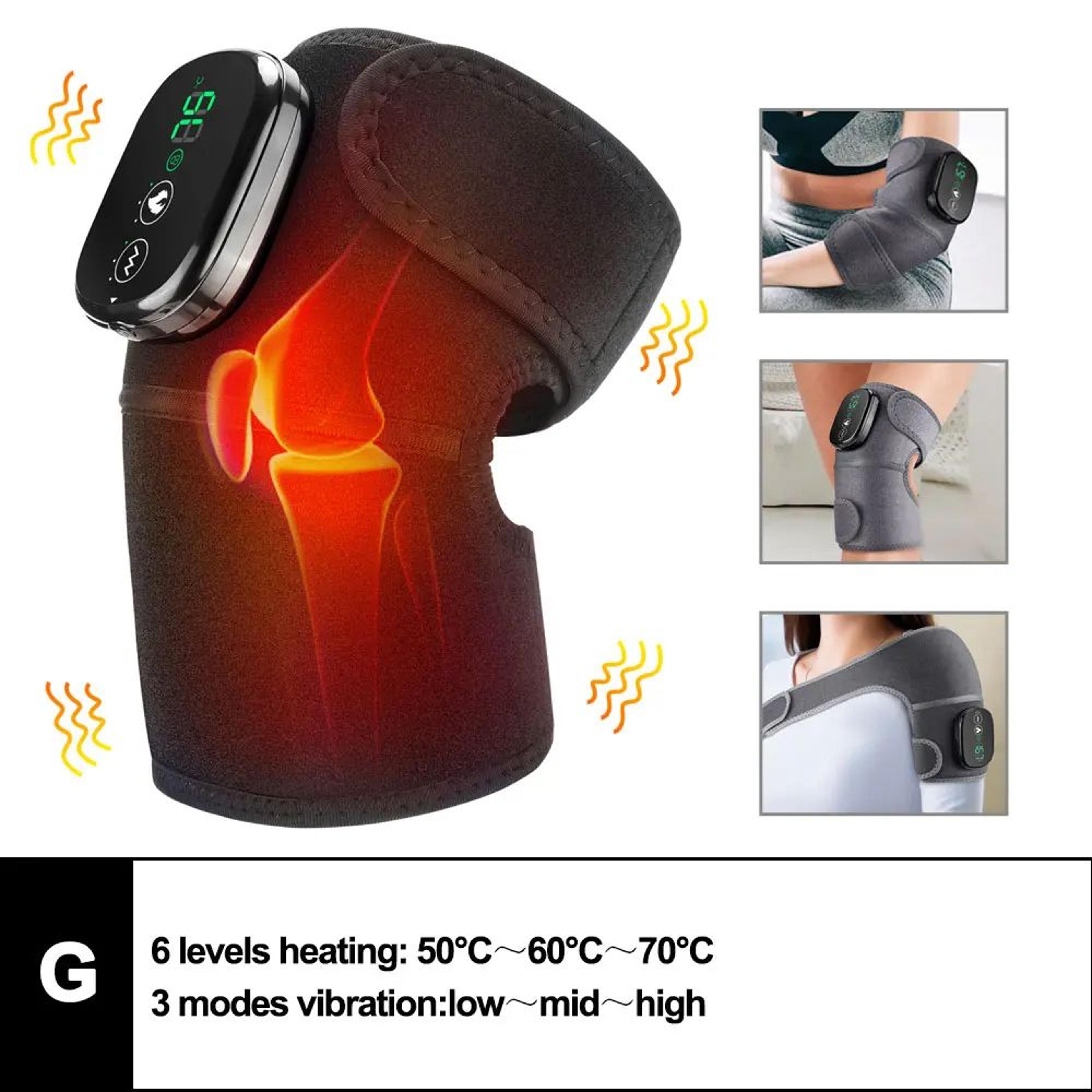 Premium 3in1 Heated Knee Massager  Vibration Therapy Joint Relief Wrap 10