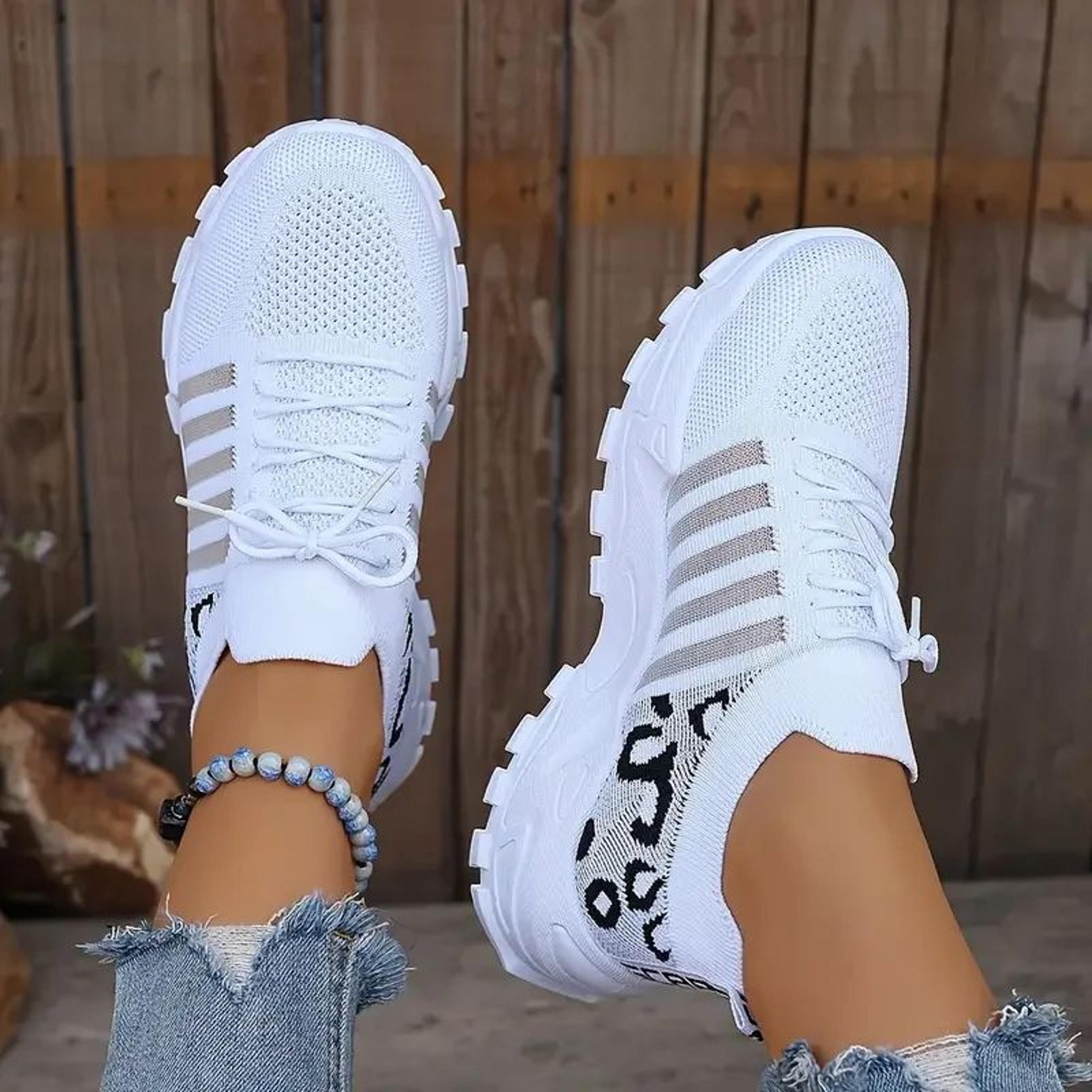 Leopard Print Lightweight Breathable Womens Casual Sneakers 0