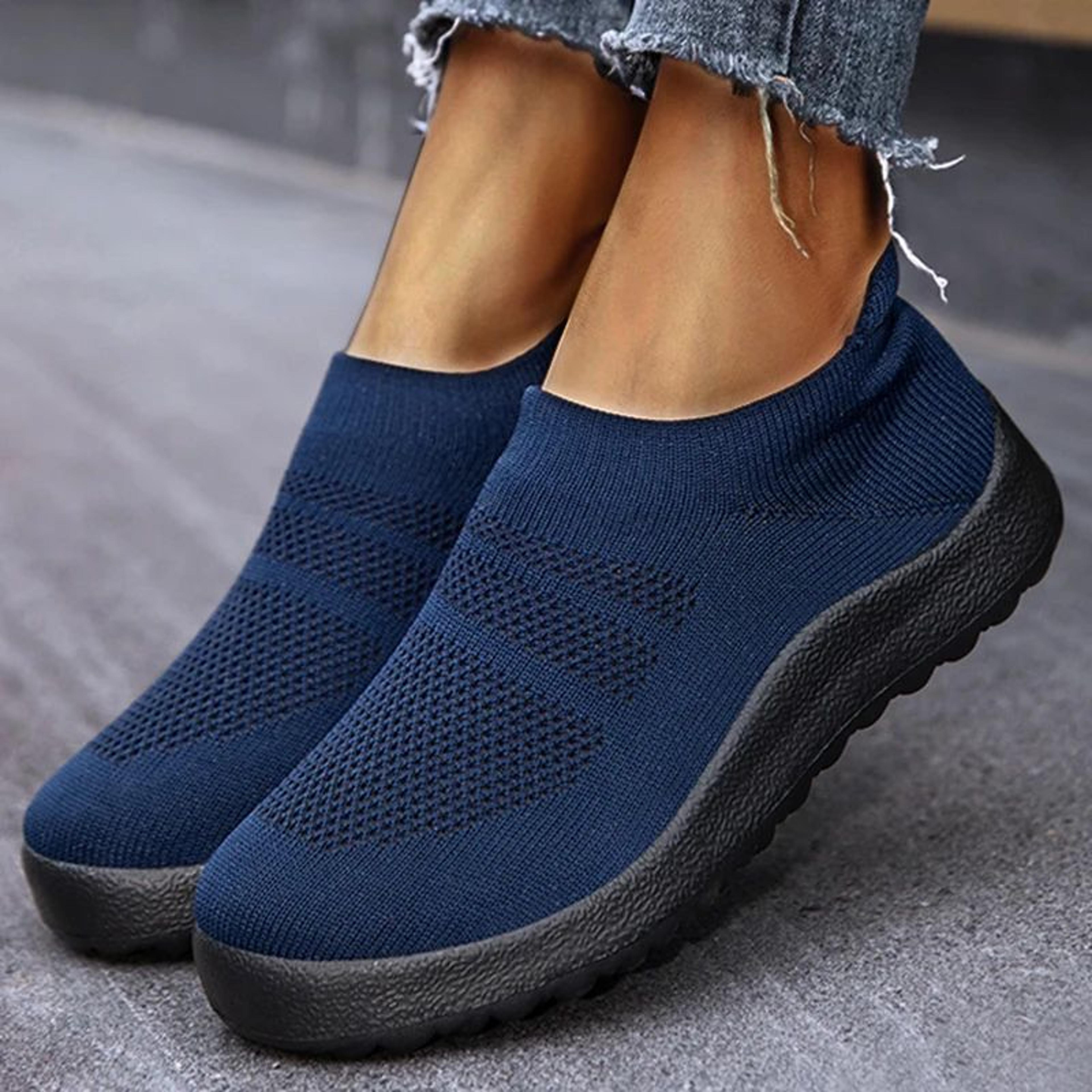 2024 Womens SlipOn Sock Sneakers  Breathable Comfort Walking  Running Shoes 7