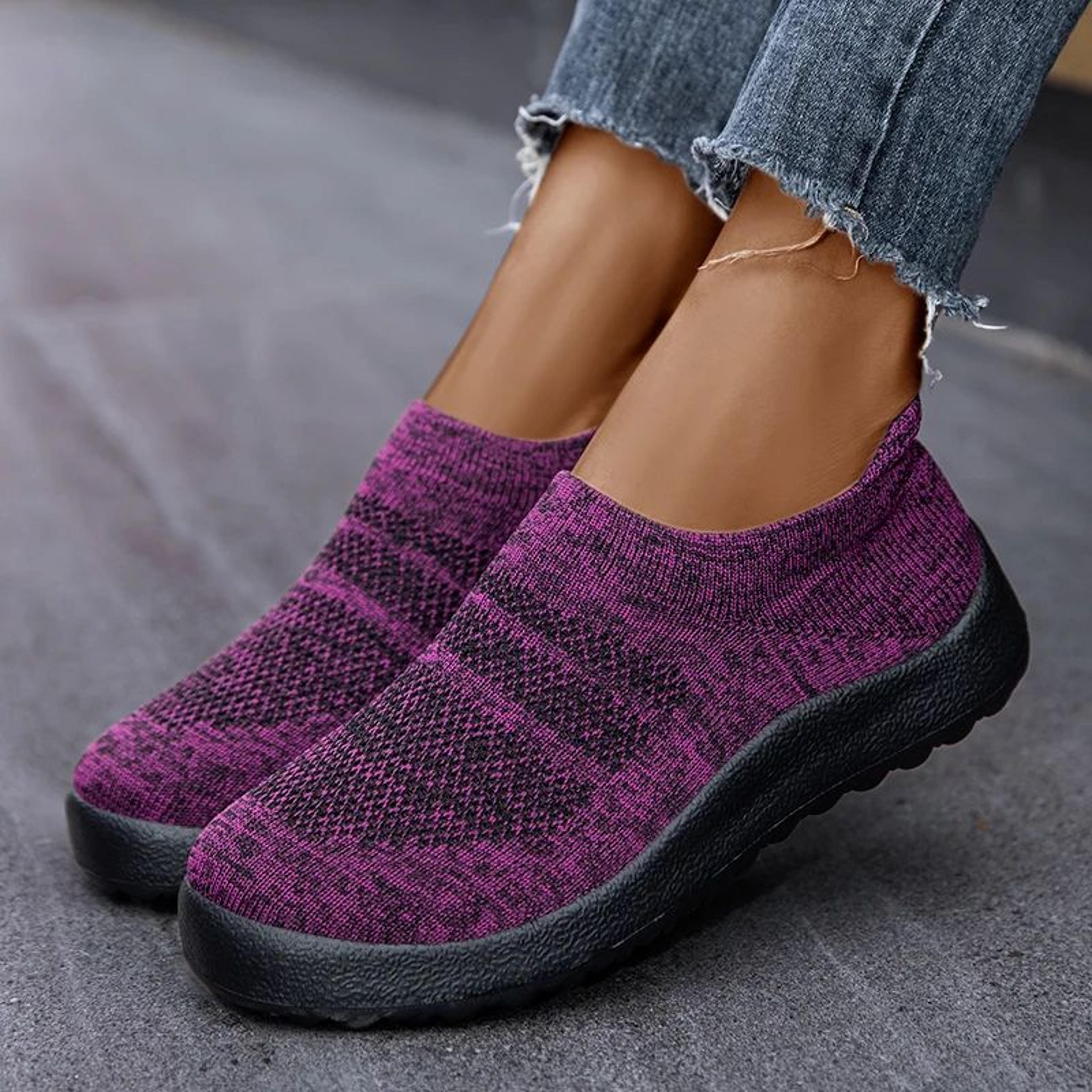 2024 Womens SlipOn Sock Sneakers  Breathable Comfort Walking  Running Shoes 8