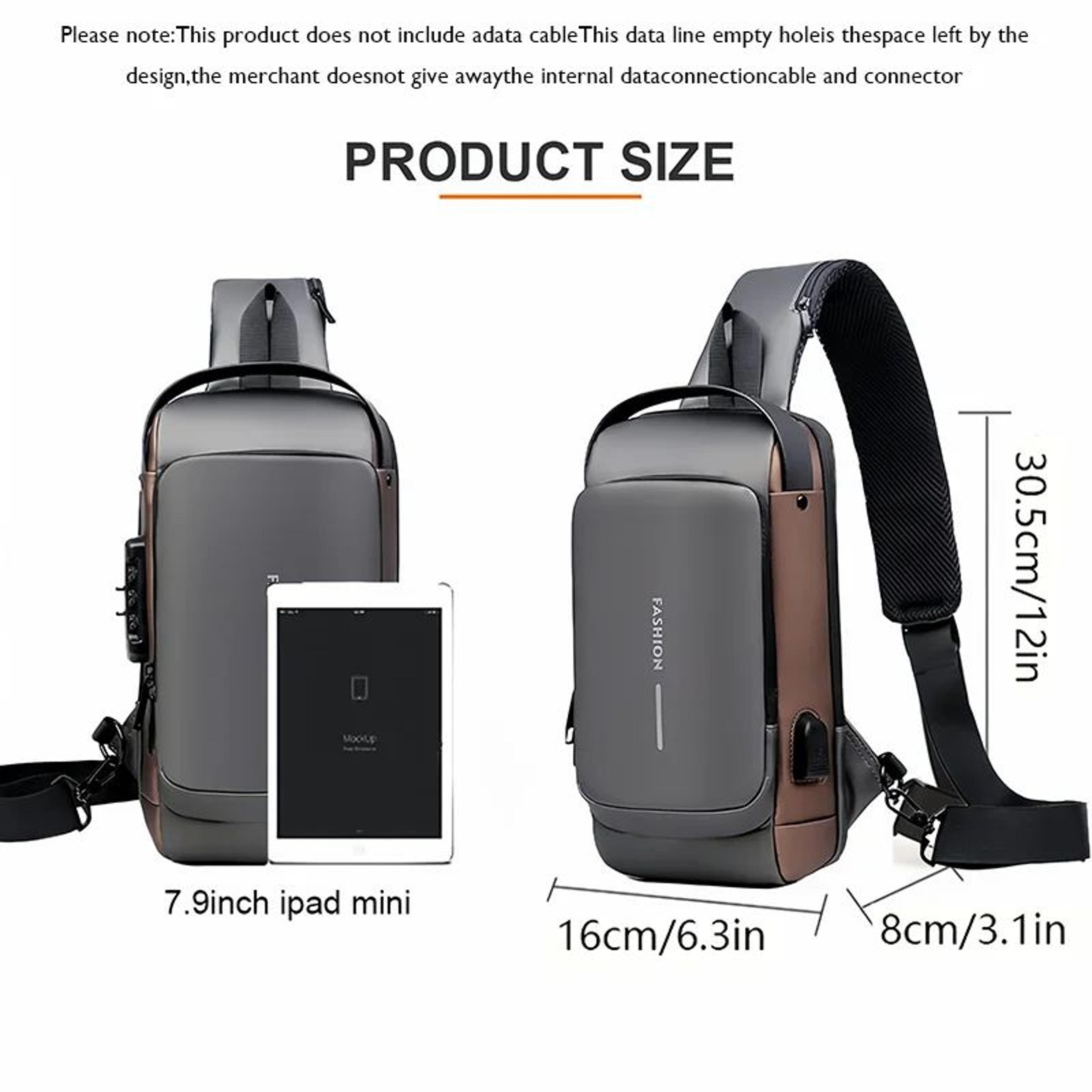 AntiTheft Oxford Chest Sling Bag For Men  Secure Crossbody Chest Pack For Commute  Motorcycle 5