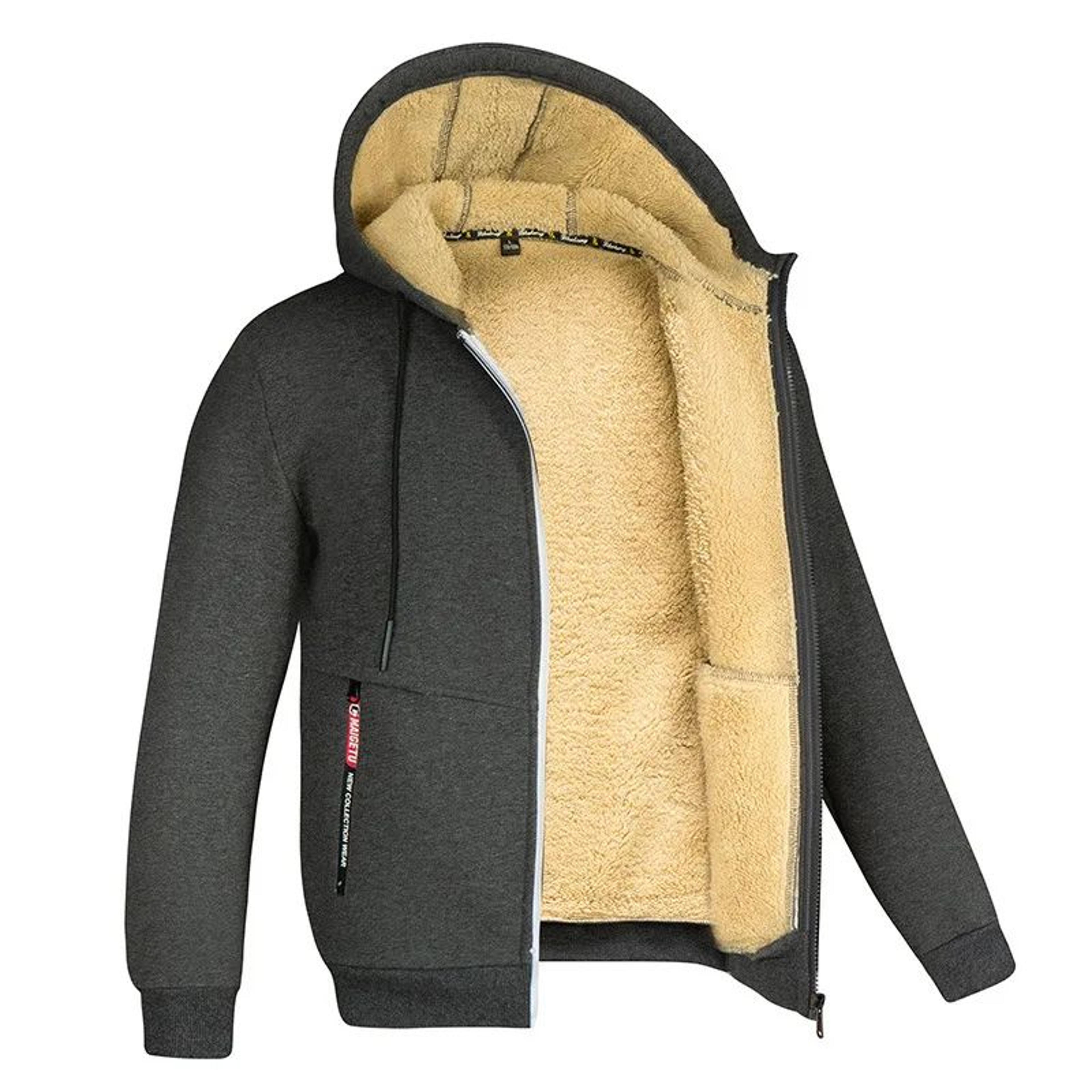 Mens FullZip Fleece Hoodie Jacket For Casual Streetwear  Winter Comfort 10