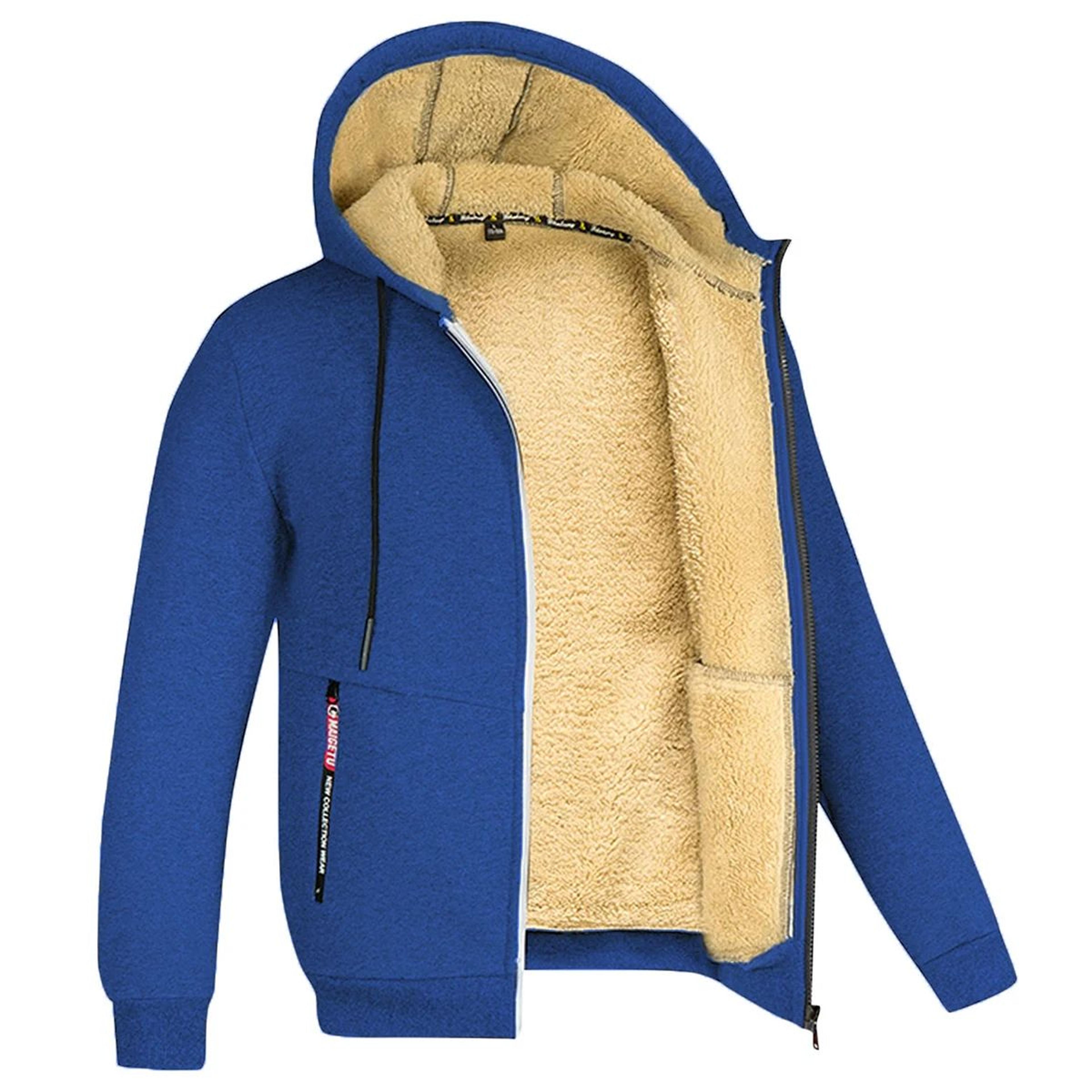 Mens FullZip Fleece Hoodie Jacket For Casual Streetwear  Winter Comfort 14