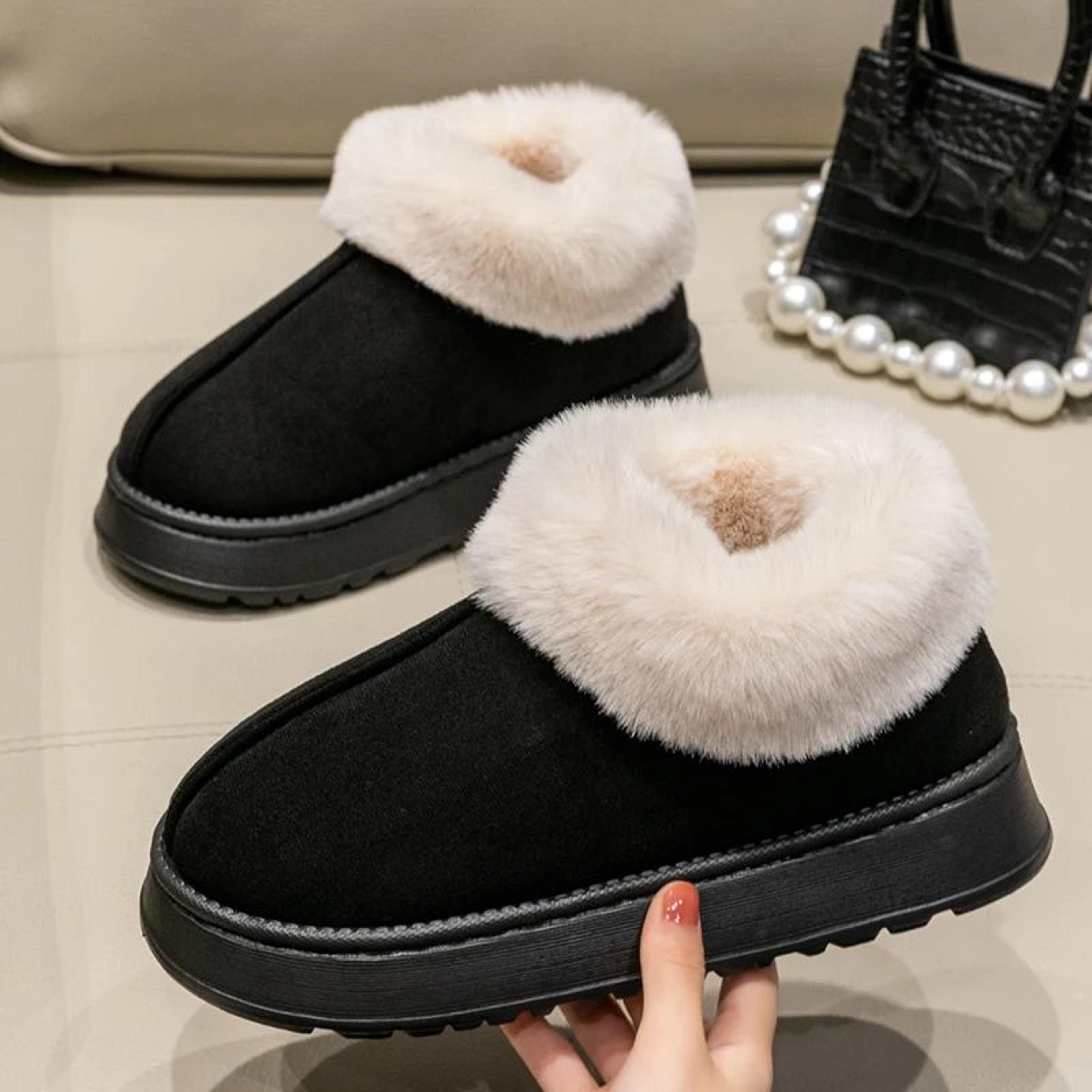 Fluffy FauxFur House Boot Slippers For Winter Comfort Women  Men 2