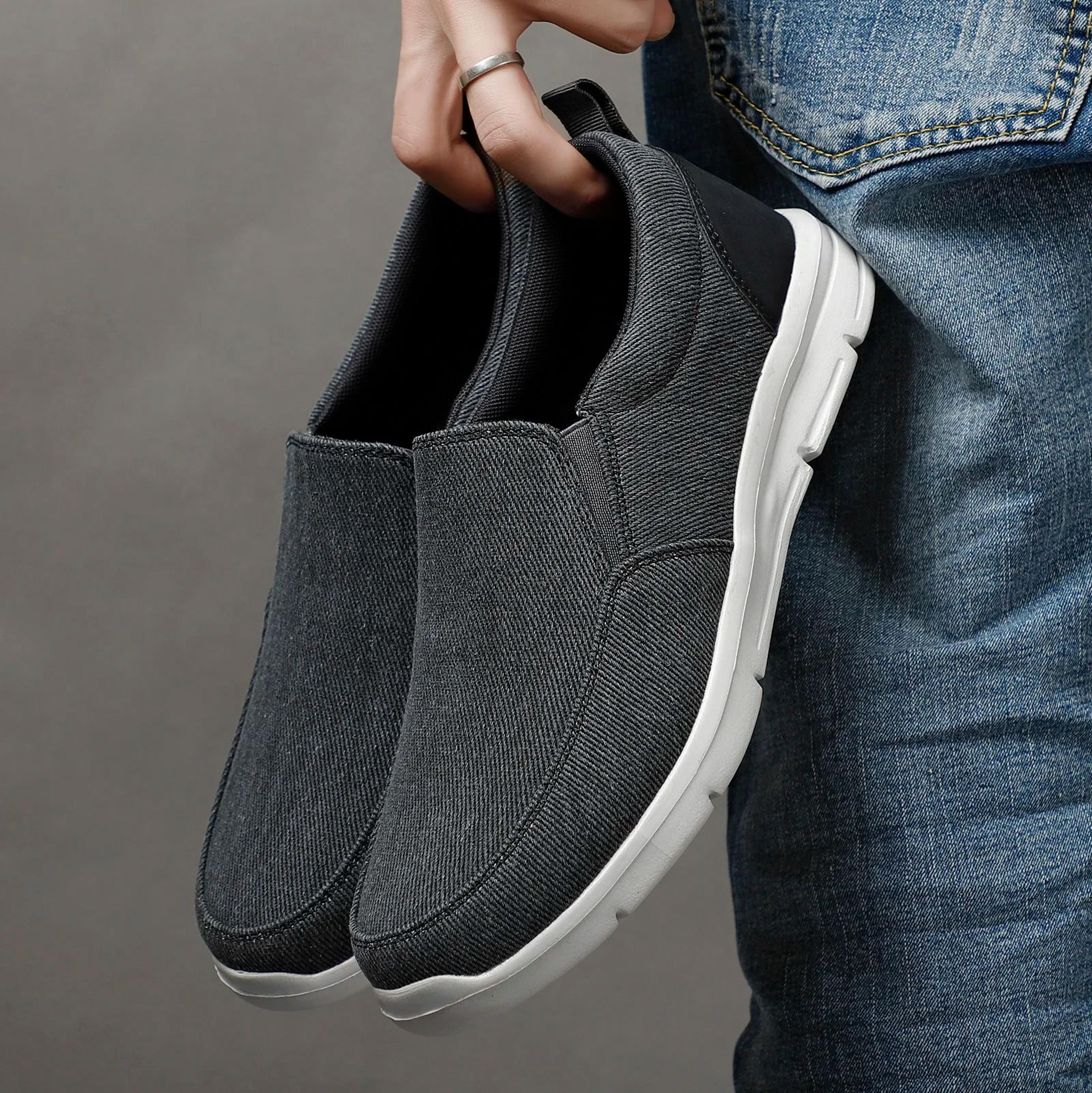 Mens Breathable Canvas Shoes SlipOn Walking Sneakers  Comfortable Summer Loafers For Everyday Wear 1