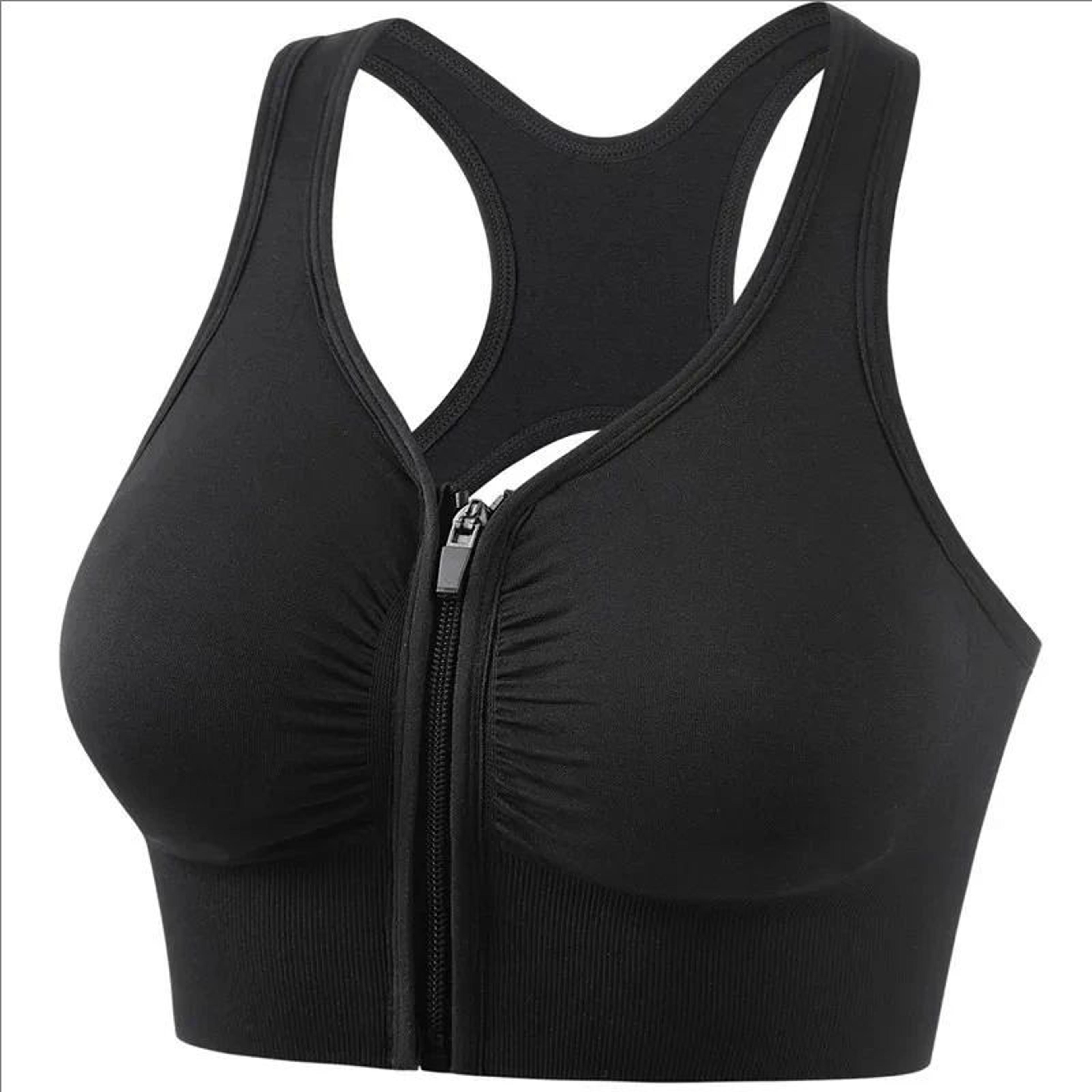 FrontZip HighSupport Sports Bra For Women  Breathable Yoga  Gym Fitness Top 1