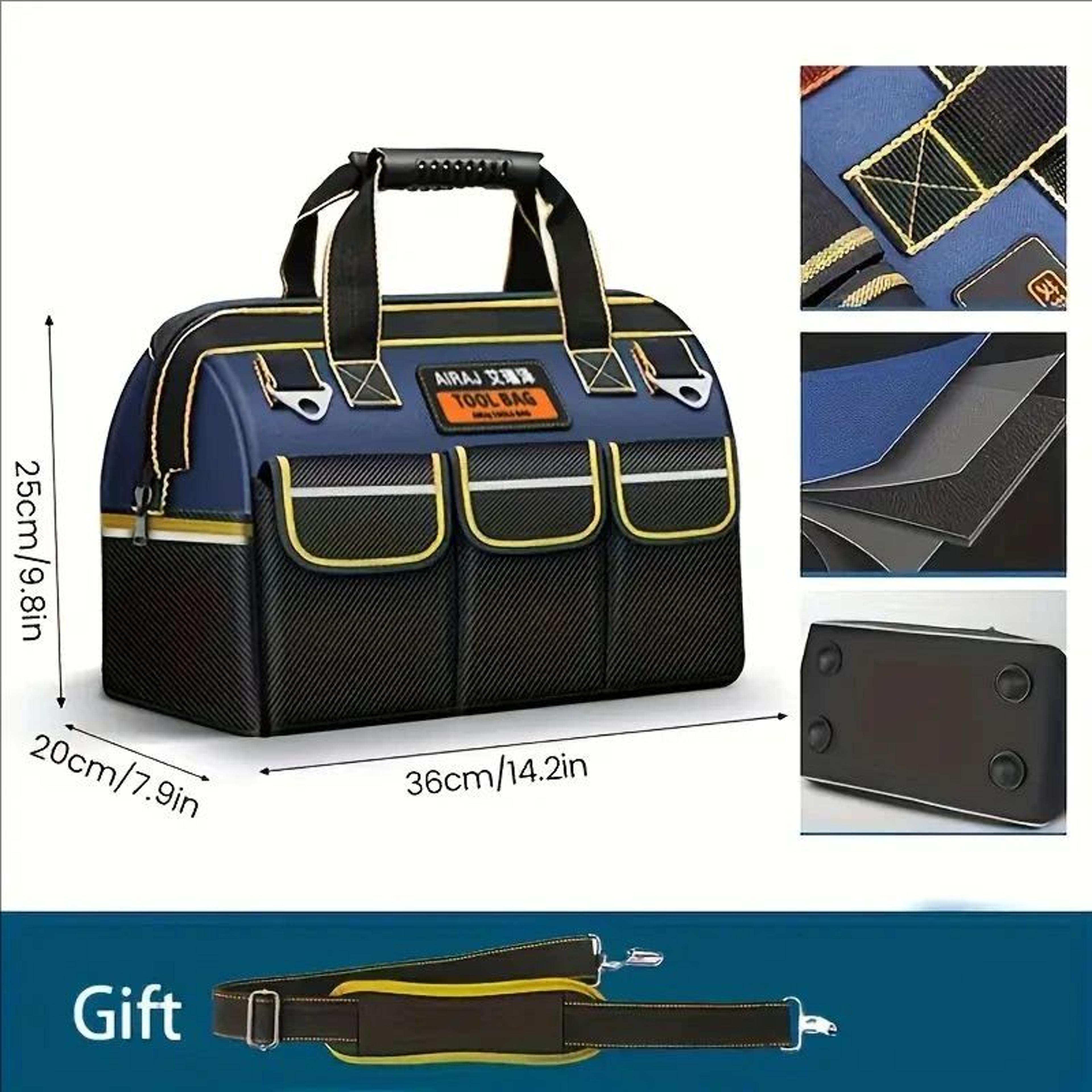 AIRAJ 1680D Oxford Electrician Tool Bag Waterproof HighCapacity MultiPocket Tool Tote 10