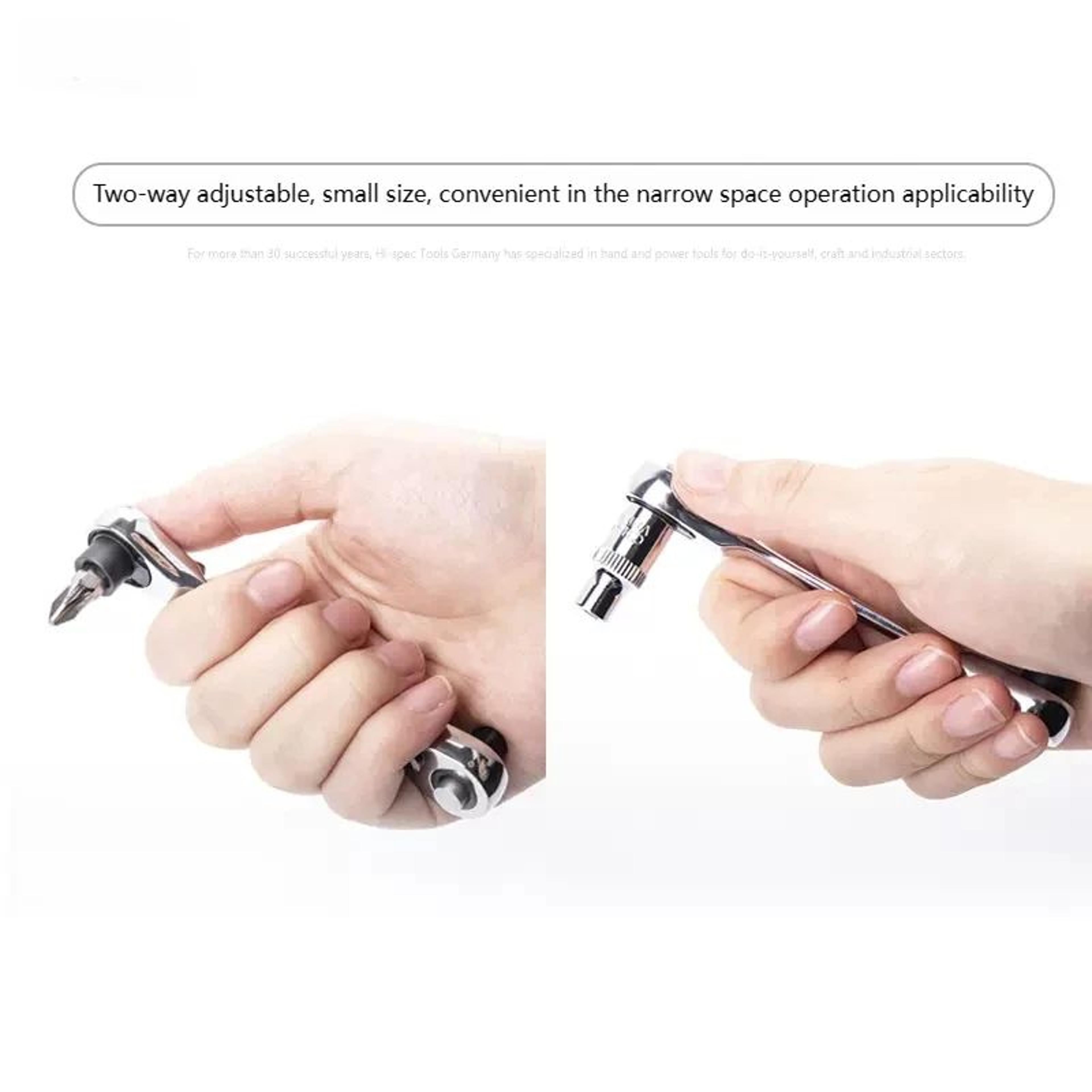 2in1 Mini Ratchet Wrench And Ratcheting Screwdriver For Tight Spaces 3
