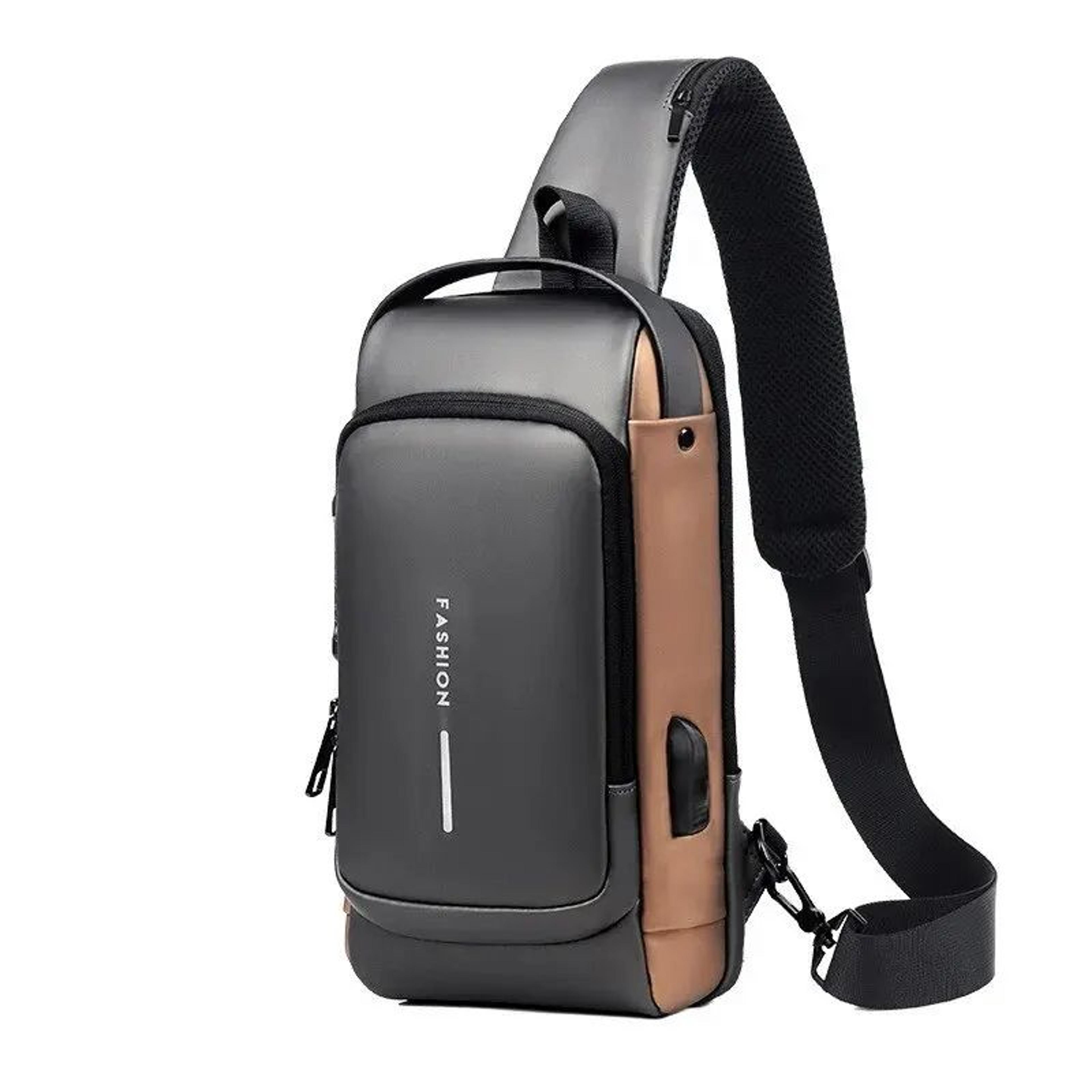 Classic PU Leather Mens Crossbody Bag AntiTheft Sling Chest Bag For Travel  Daily Carry 6