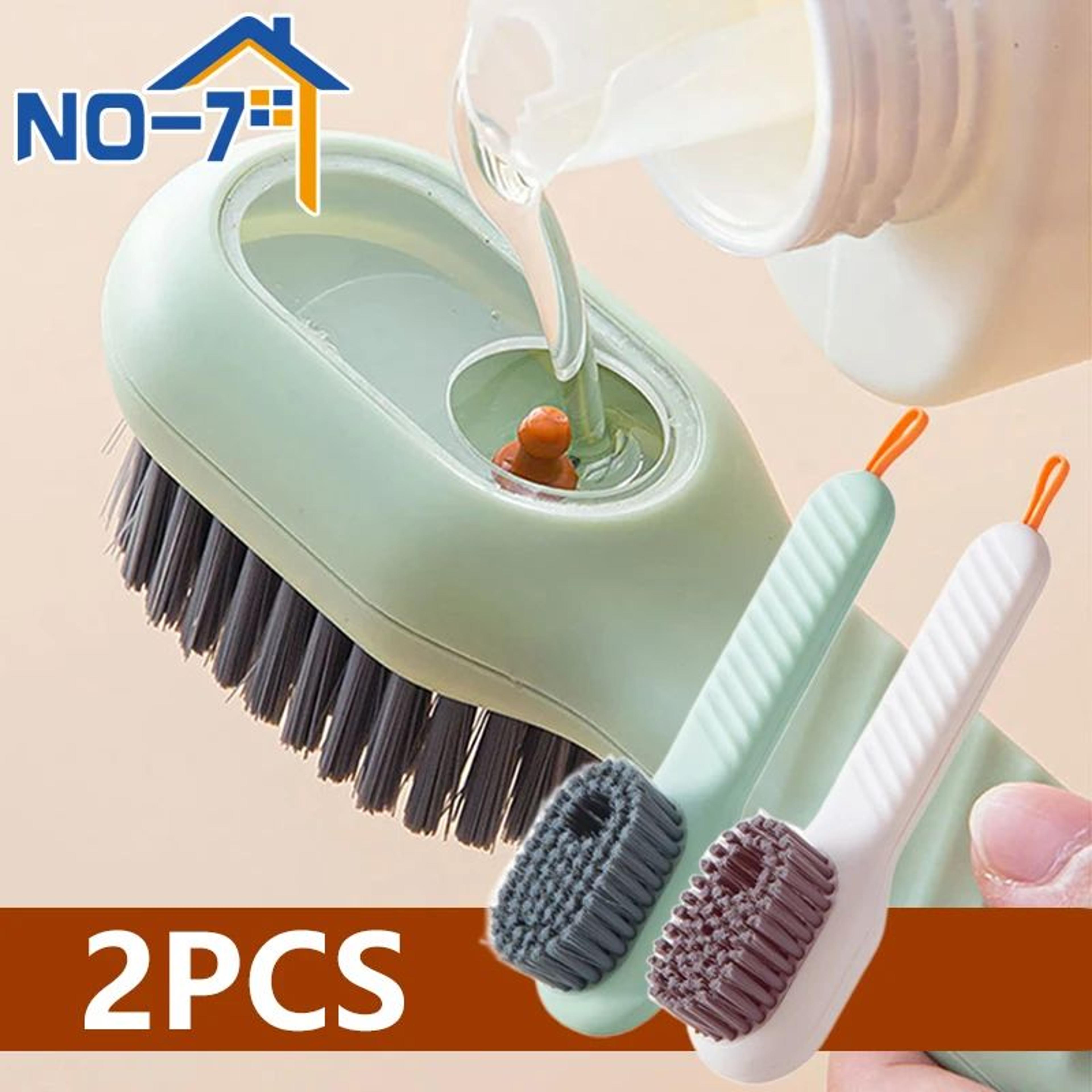 Premium SoftBristled Shoe  Clothes Cleaning Brush With BuiltIn Liquid Dispensing 0