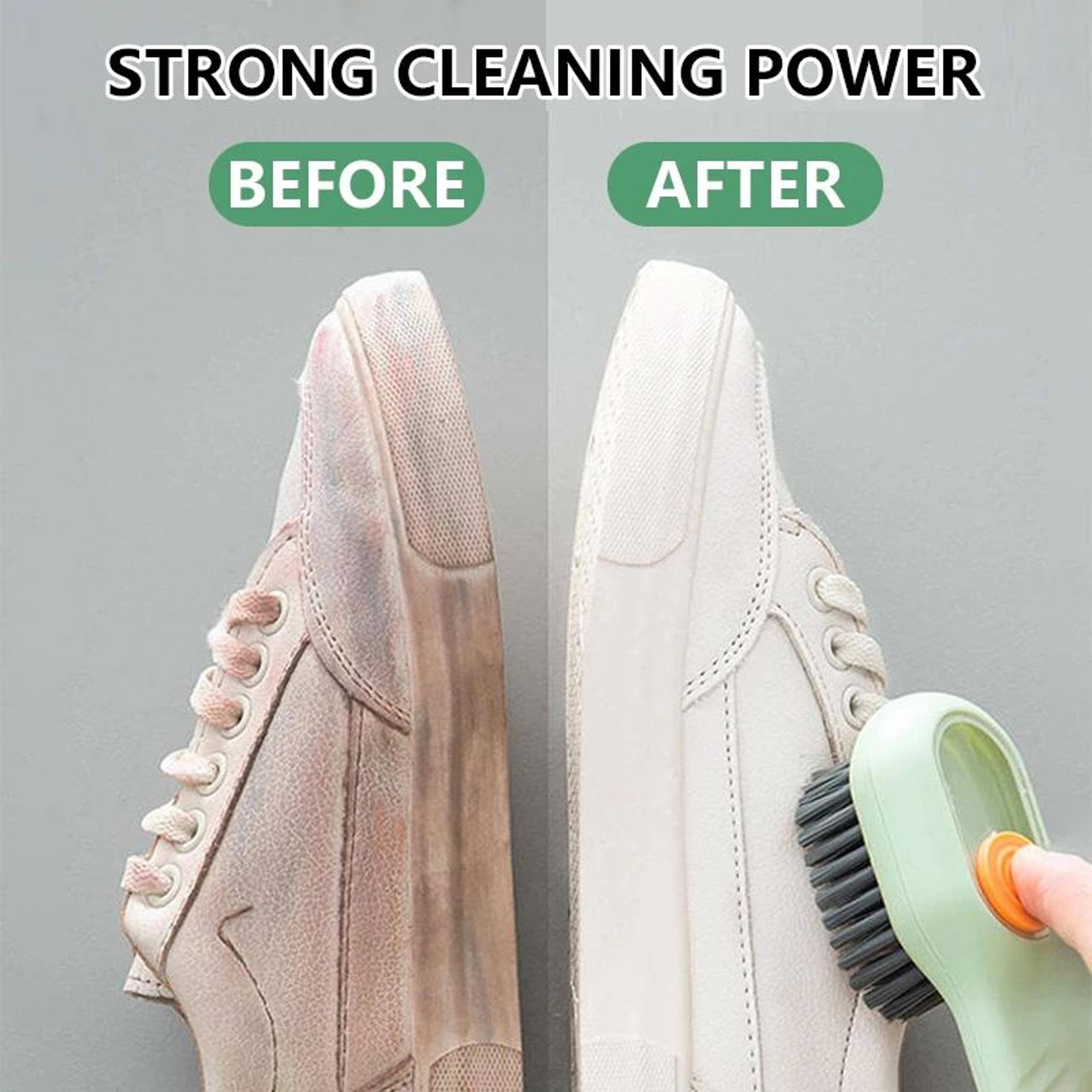 Premium SoftBristled Shoe  Clothes Cleaning Brush With BuiltIn Liquid Dispensing 3