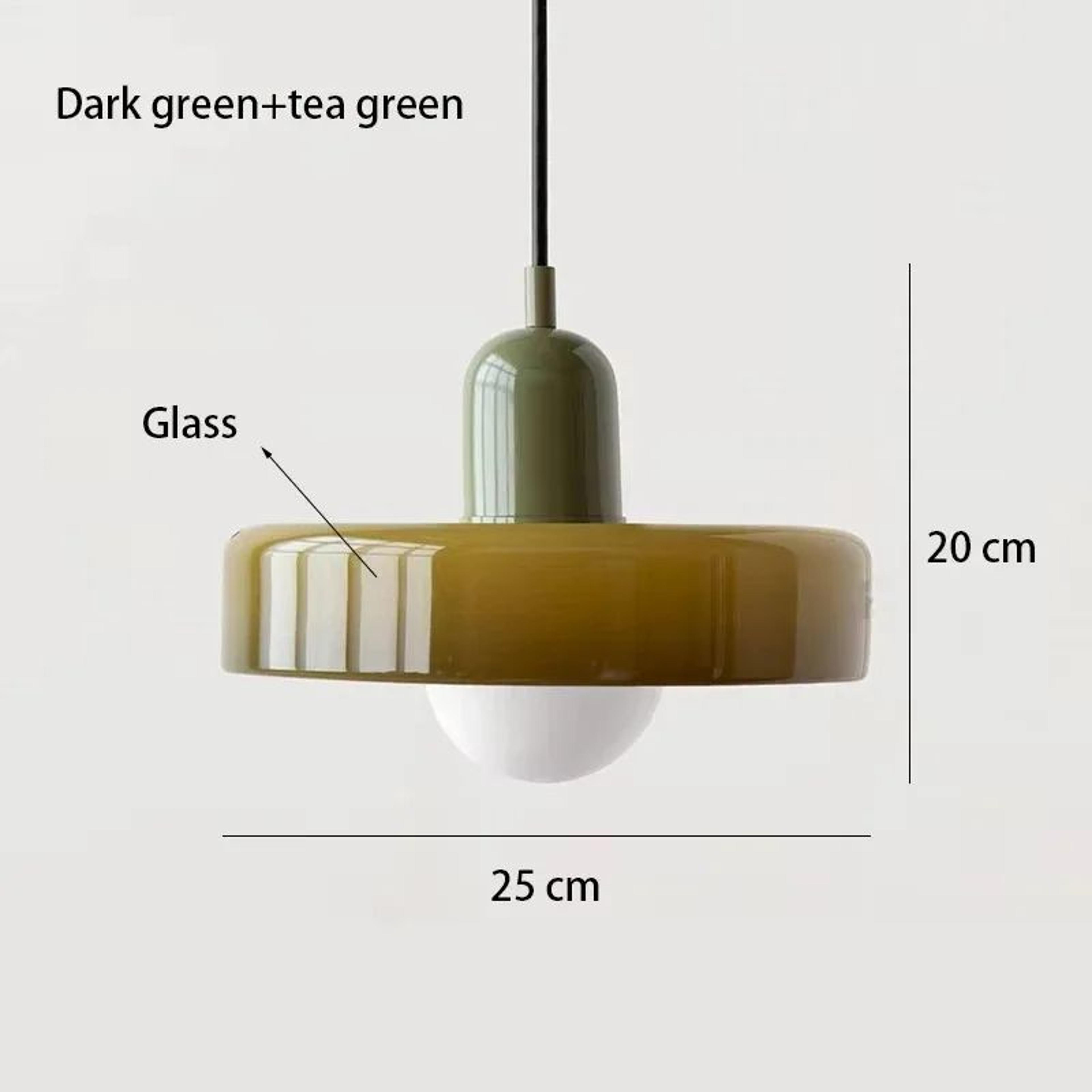 Nordic Elegance Retro Glass Pendant Light  LED Indoor Hanging Light Fixture For Living Room  Dining 19