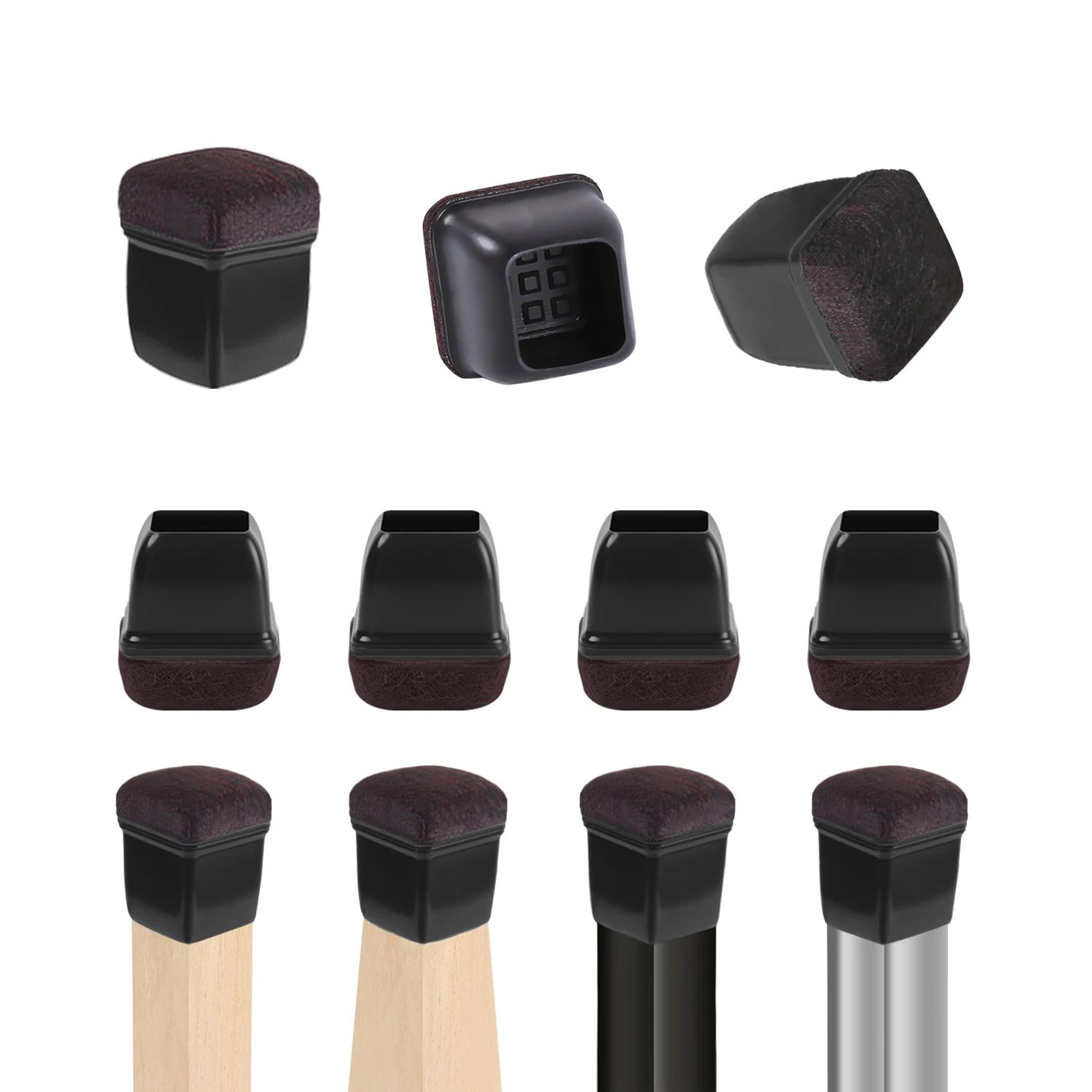 Premium Chair Leg Caps  HeavyDuty Rubber Feet  Felt Furniture Leg Protectors Fits Round  Square Leg 16