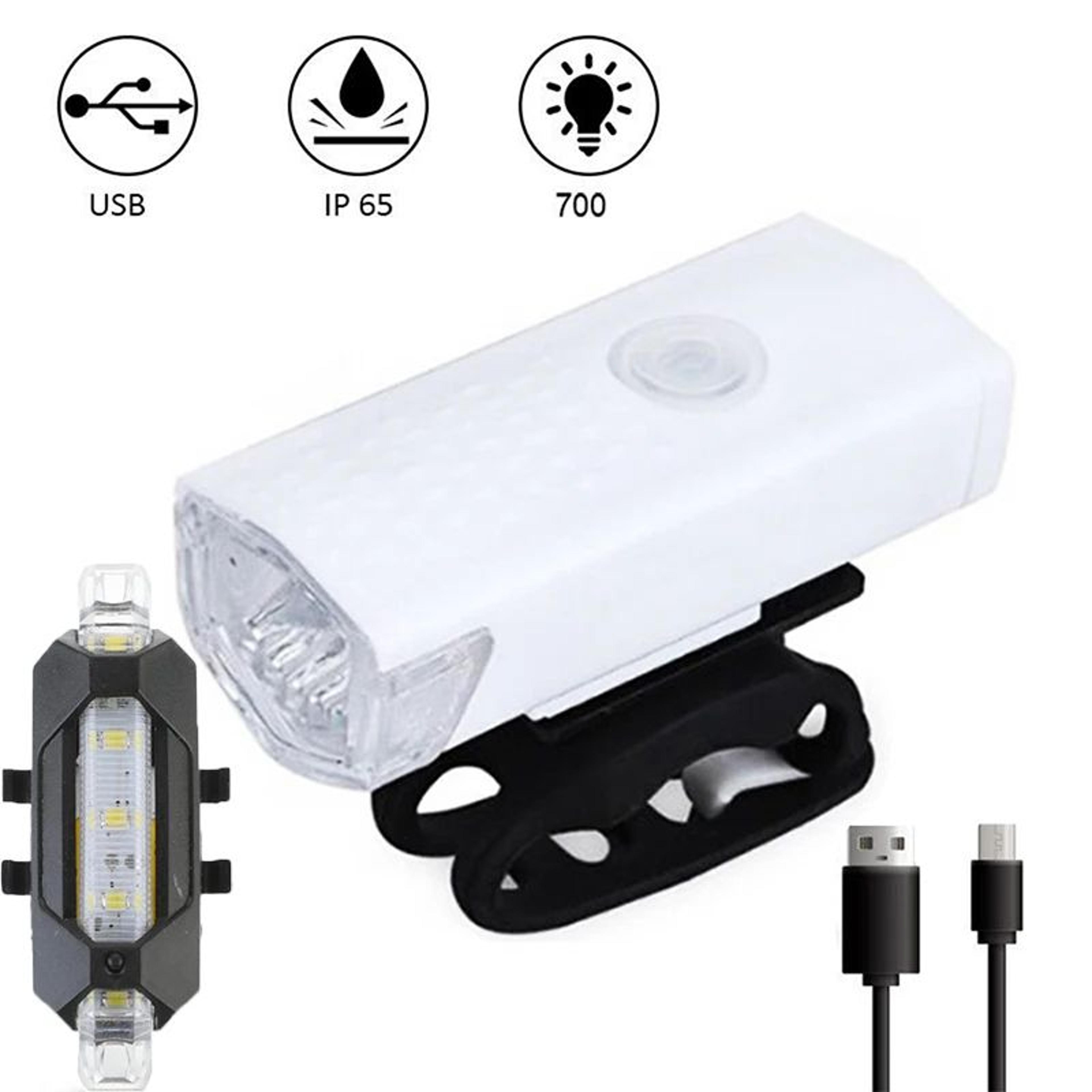 ProRide Dual USB Rechargeable Bike Light Set  Front  Rear LED Cycling Lights 9