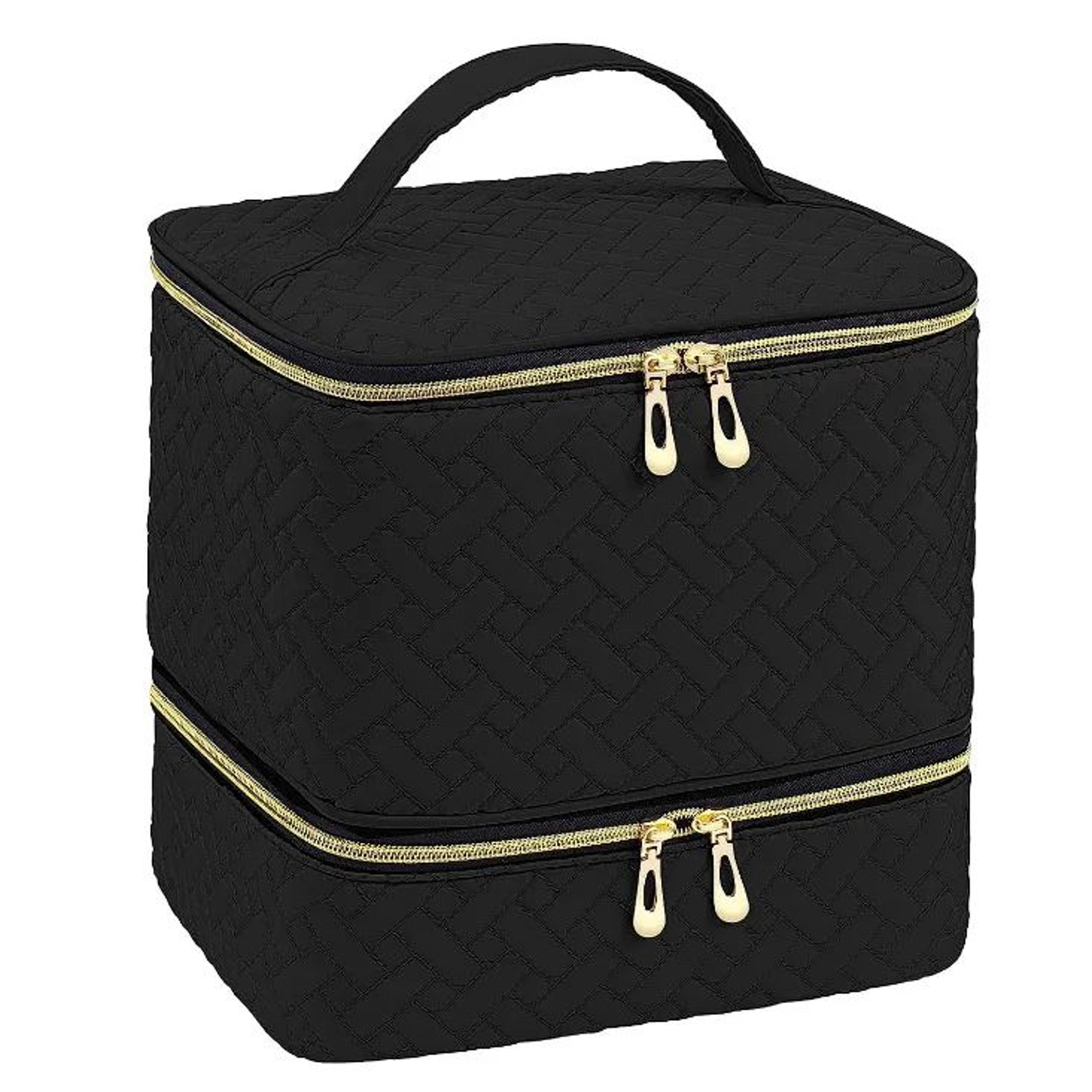 Portable Nail Polish  Cosmetic Organizer Case  30Grid Travel Storage Bag With Handle 14