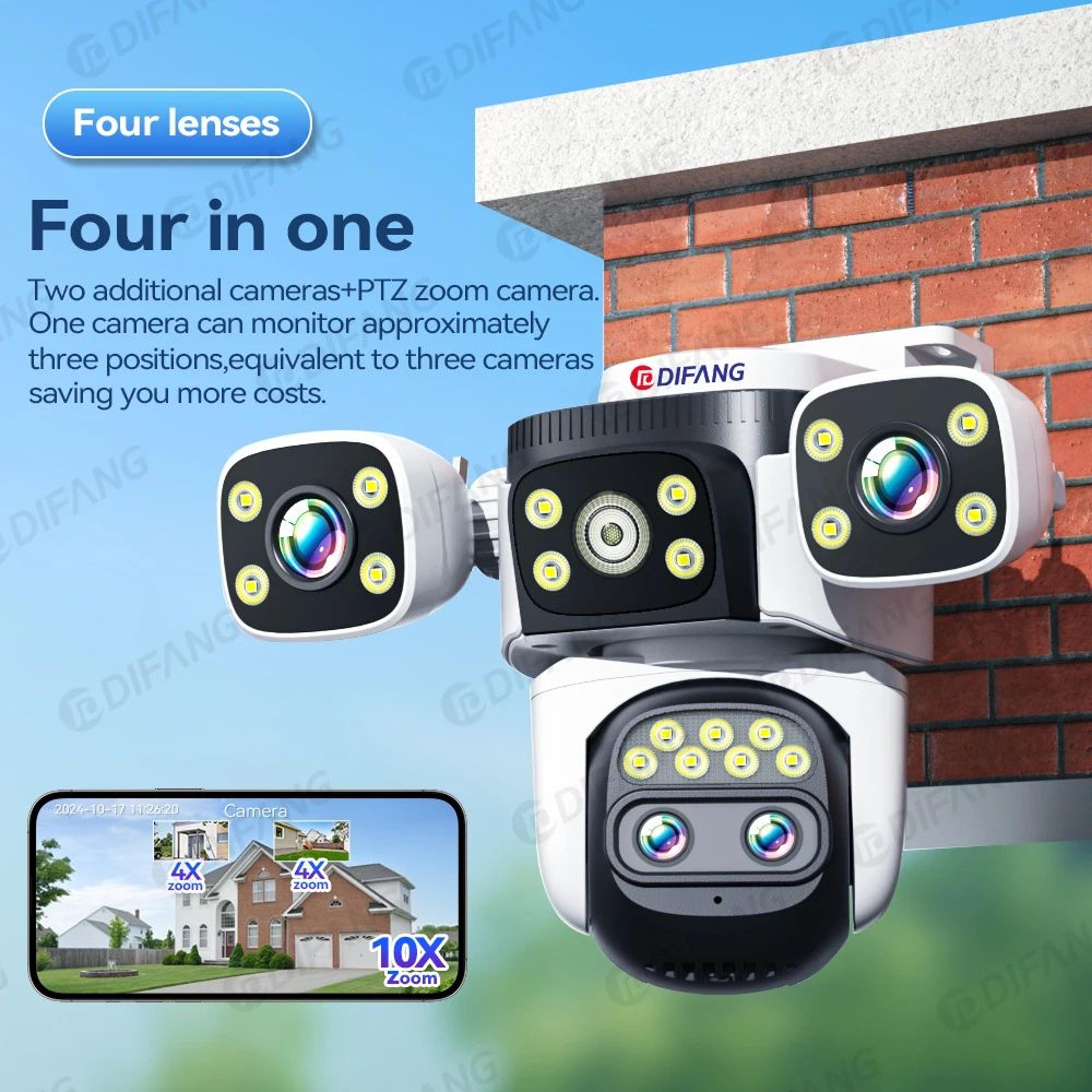 UltraClear 20MP Outdoor Security Camera With WiFi6 PTZ Camera  10X Optical Zoom  Auto Tracking Wate