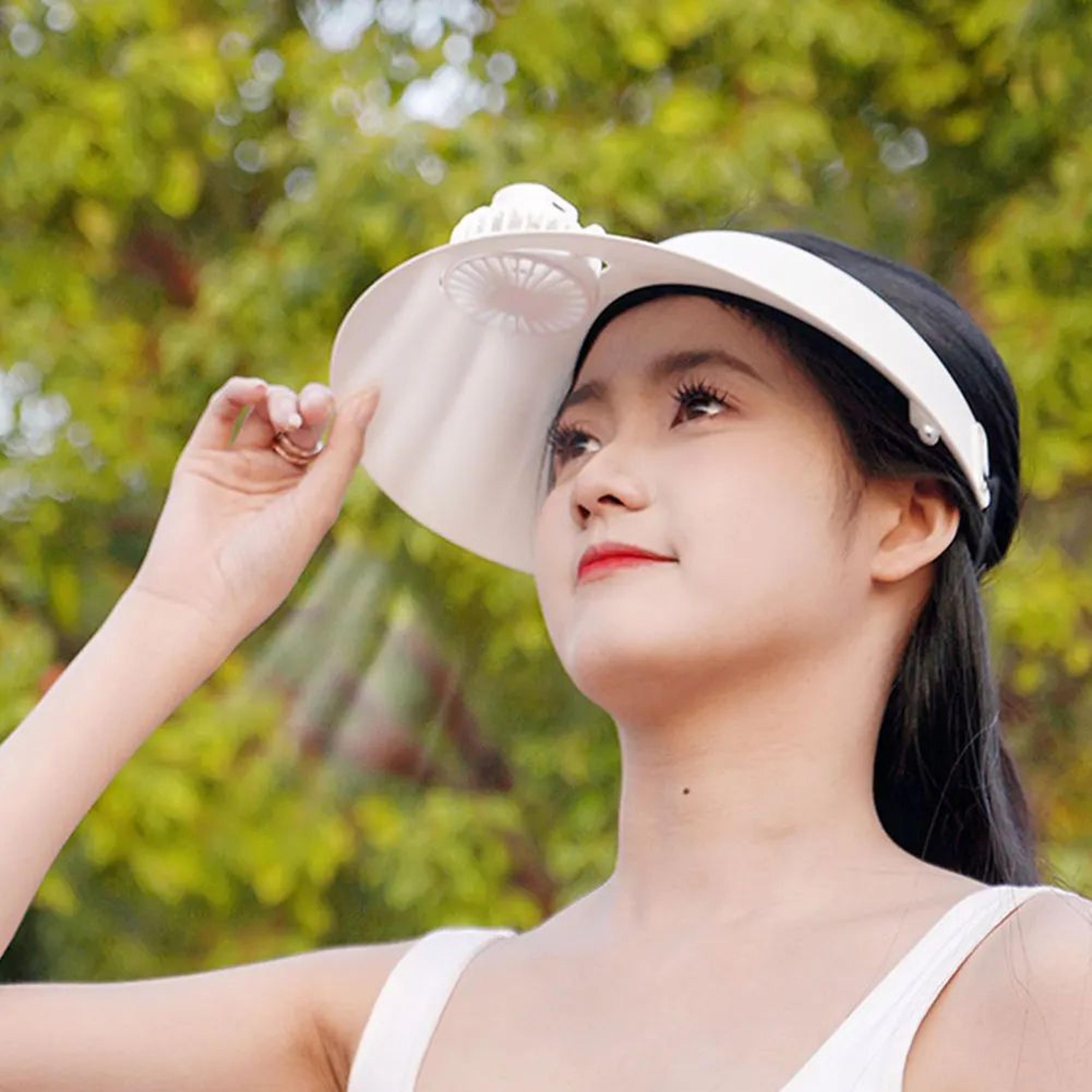 Premium SolarPowered Cooling Fan Sun Visor Hat  USB Rechargeable Outdoor Cooling Hat For Camping Fi 3