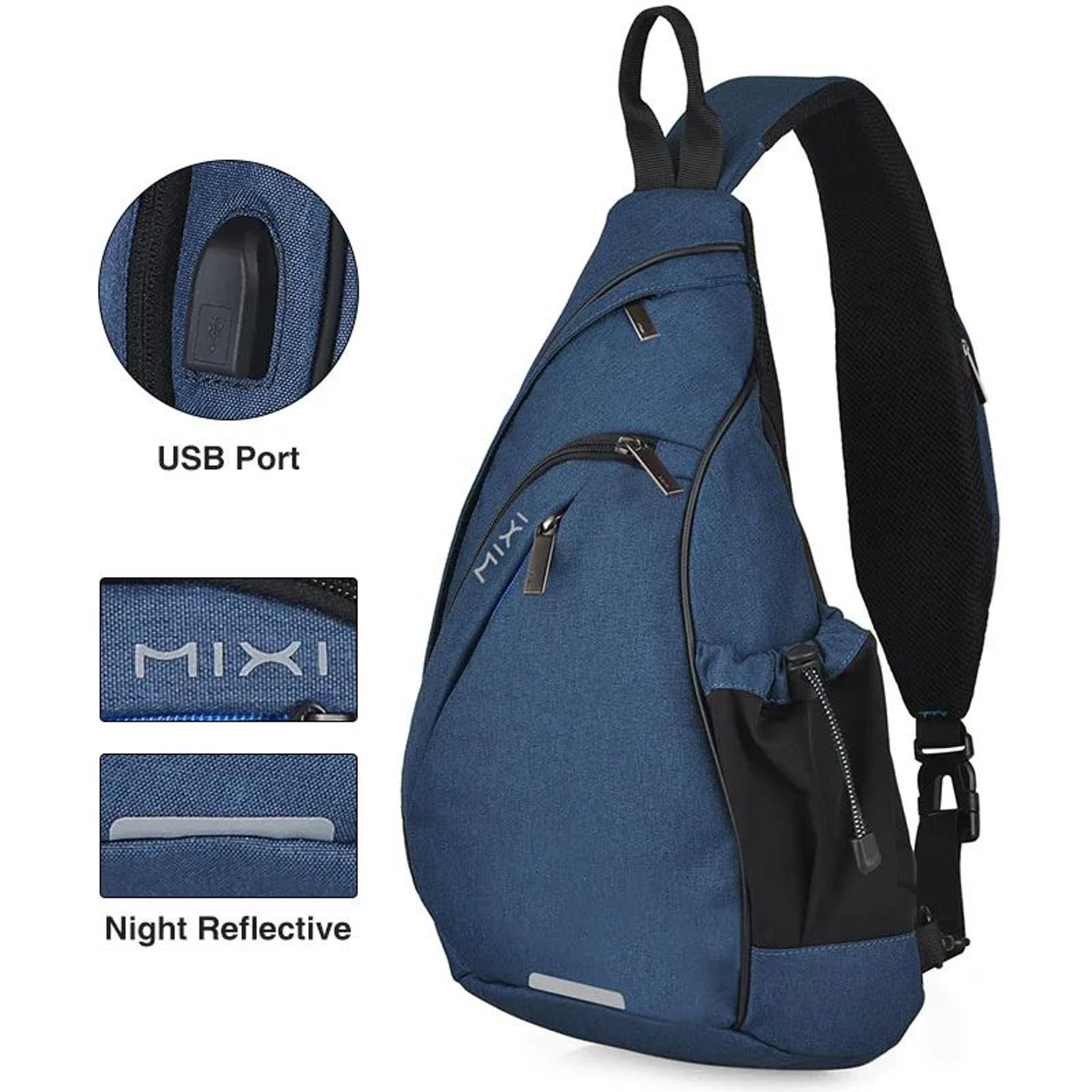 UrbanShift USB Sling Backpack  One Shoulder Travel  Cycling Crossbody Bag 8