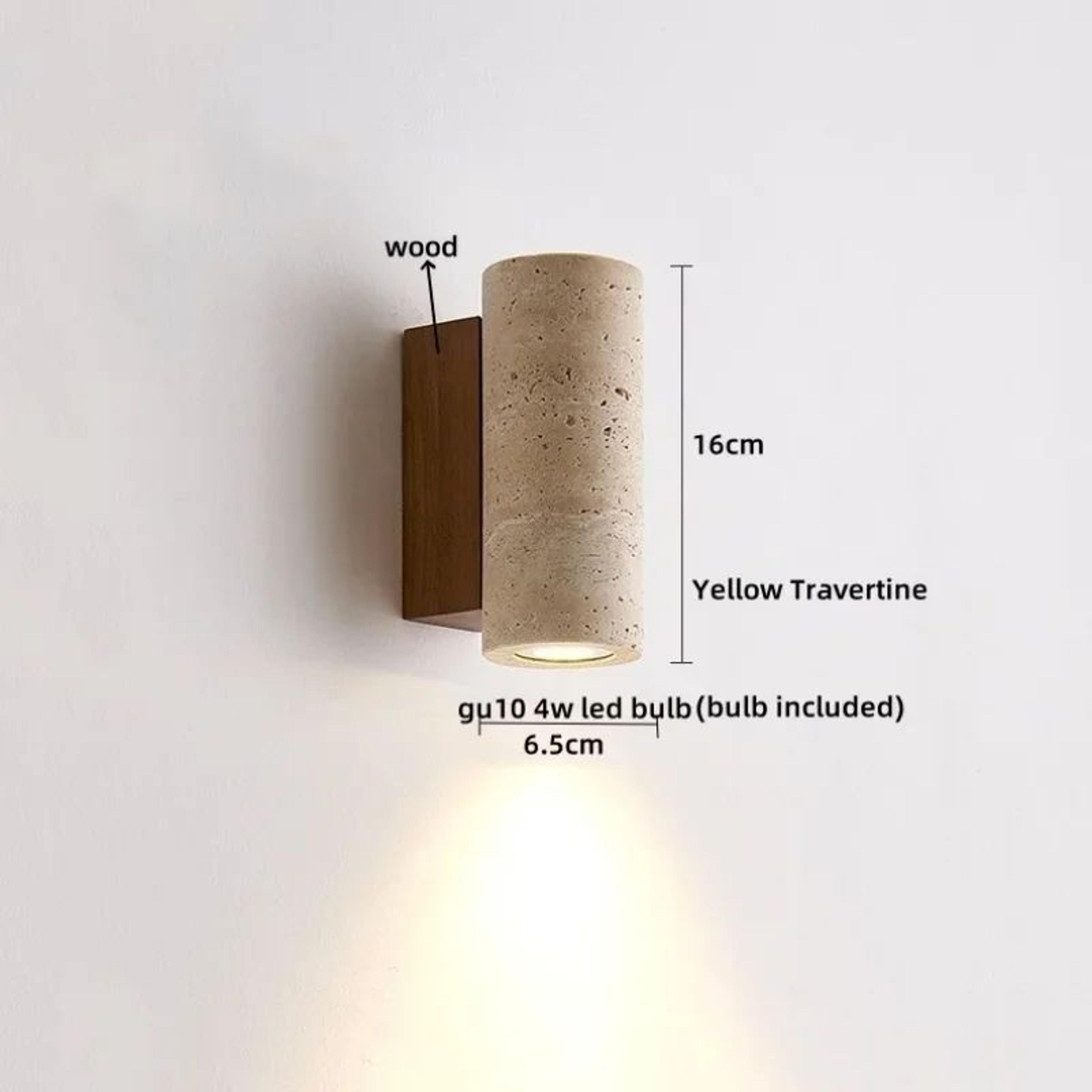 Natural Elegance Travertine  Wood LED Wall Lamp  Nordic Modern LED Wall Light Travertine Wall Sconc 9