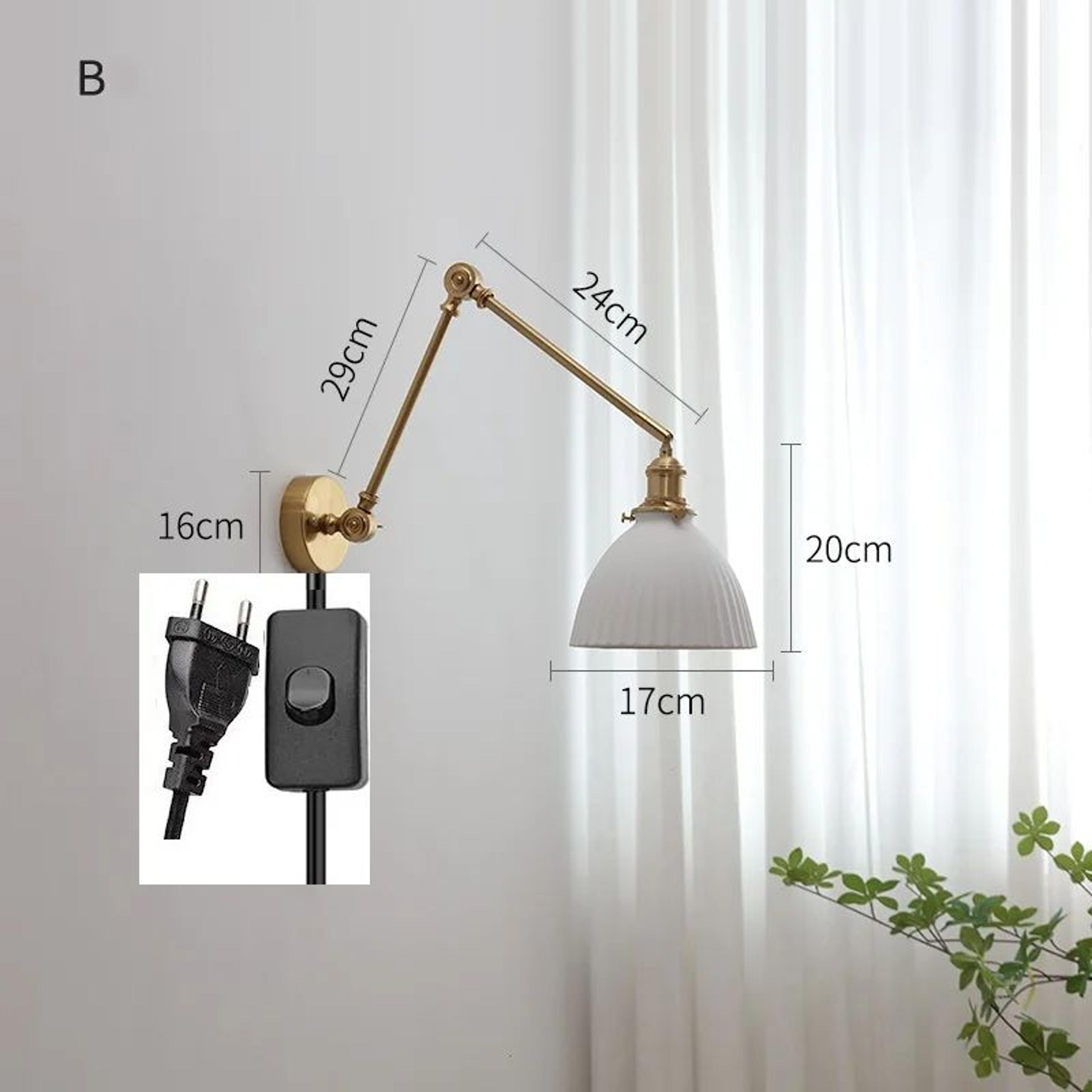 IWHD Nordic Ceramic LED Wall Lamp  Modern Pull Chain LED Wall Sconce 4W Max 100W For Bedroom  Bathr 3