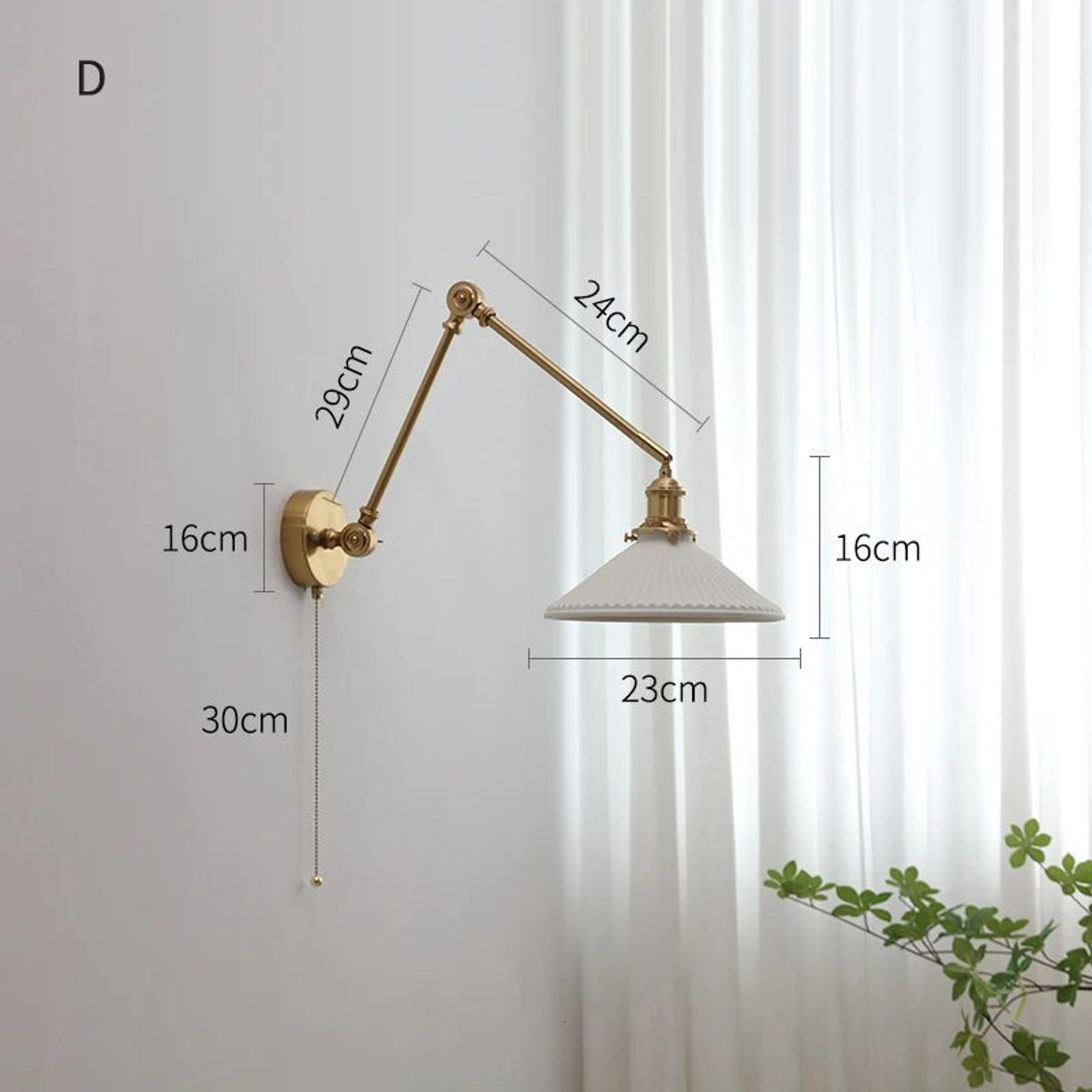 IWHD Nordic Ceramic LED Wall Lamp  Modern Pull Chain LED Wall Sconce 4W Max 100W For Bedroom  Bathr 9