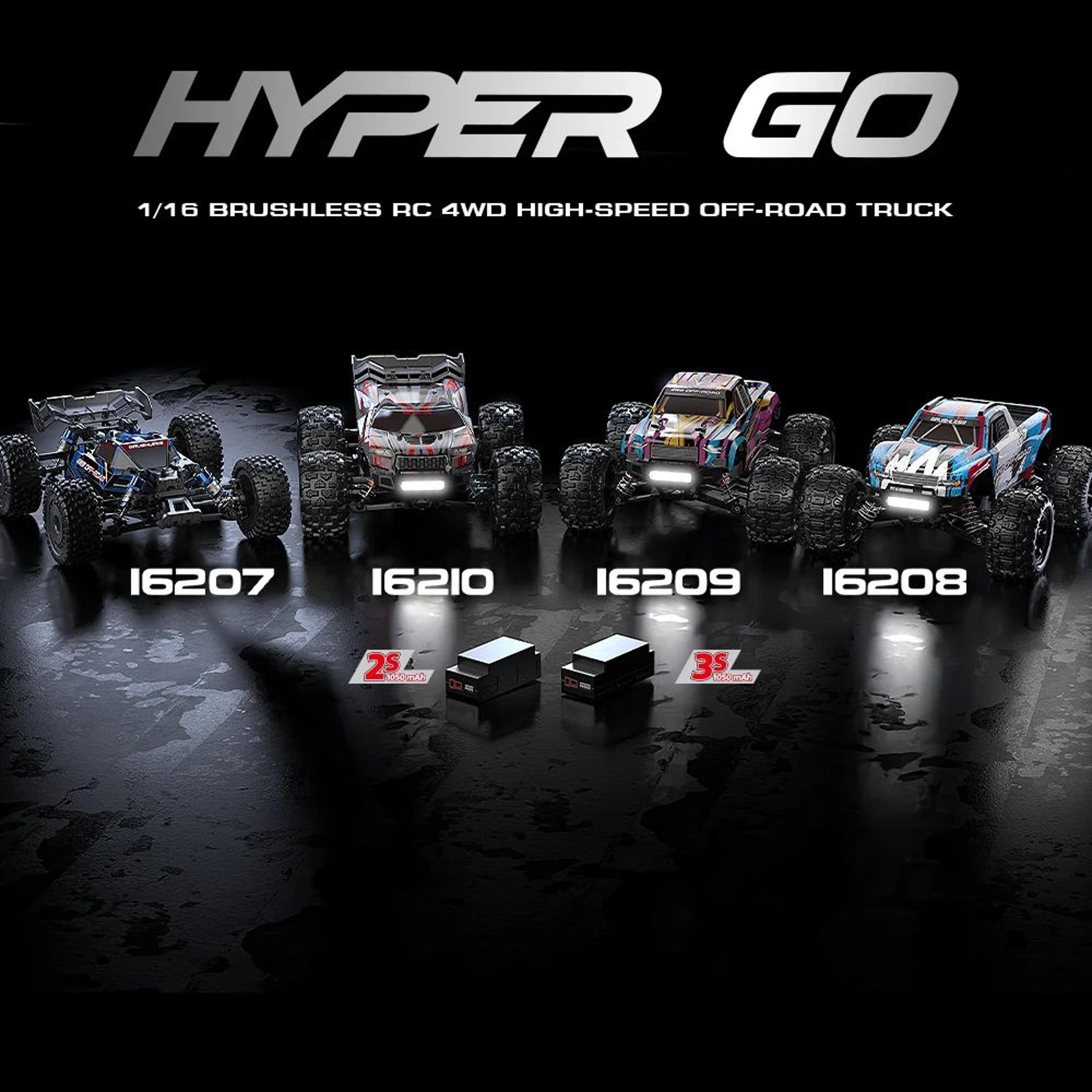 Hyper GO 116 Scale Brushless RC Car  HighSpeed 4WD OffRoad Racing Truck 2