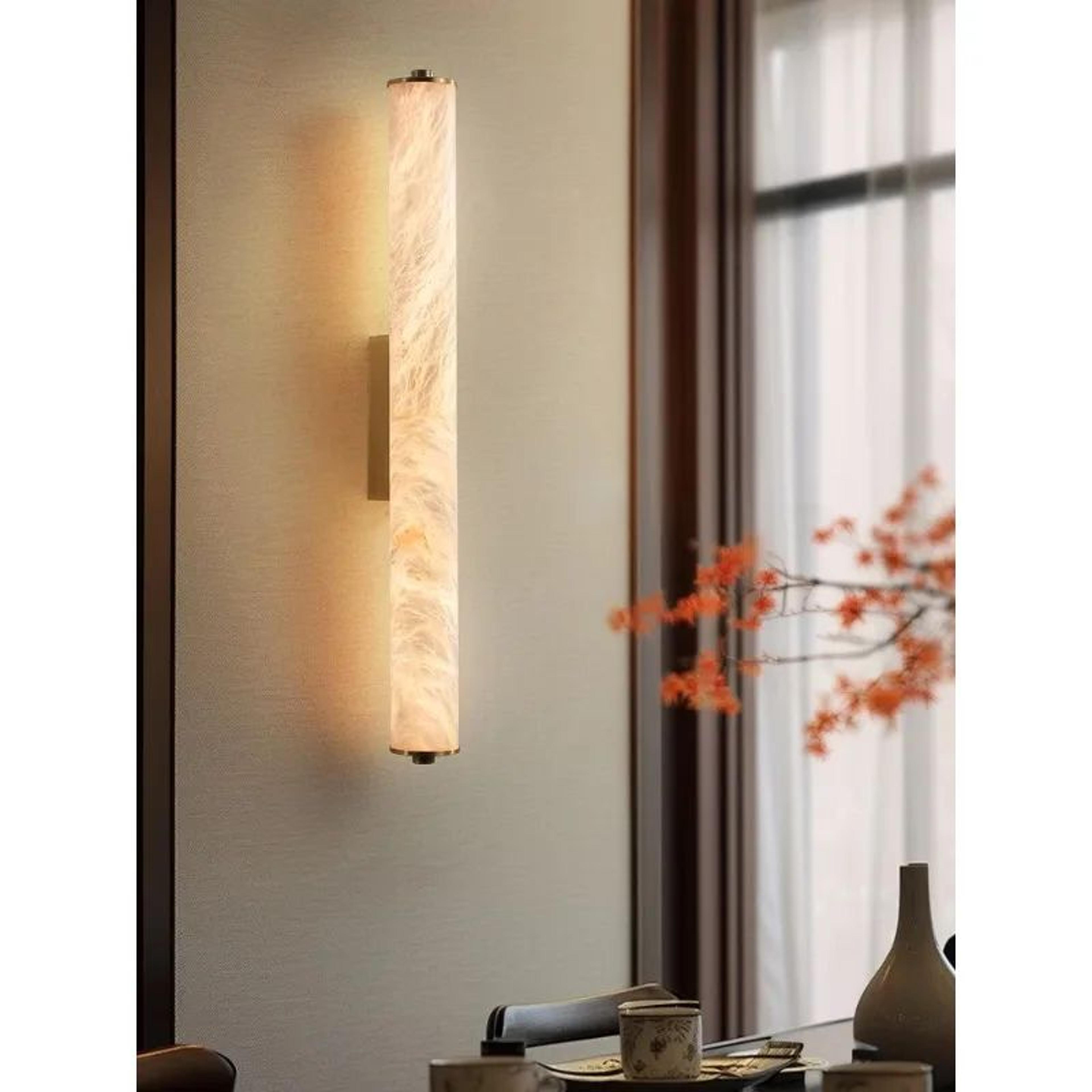 Luxury Spanish Marble LED Wall Sconce  Full Copper Modern Snowflake Design 1