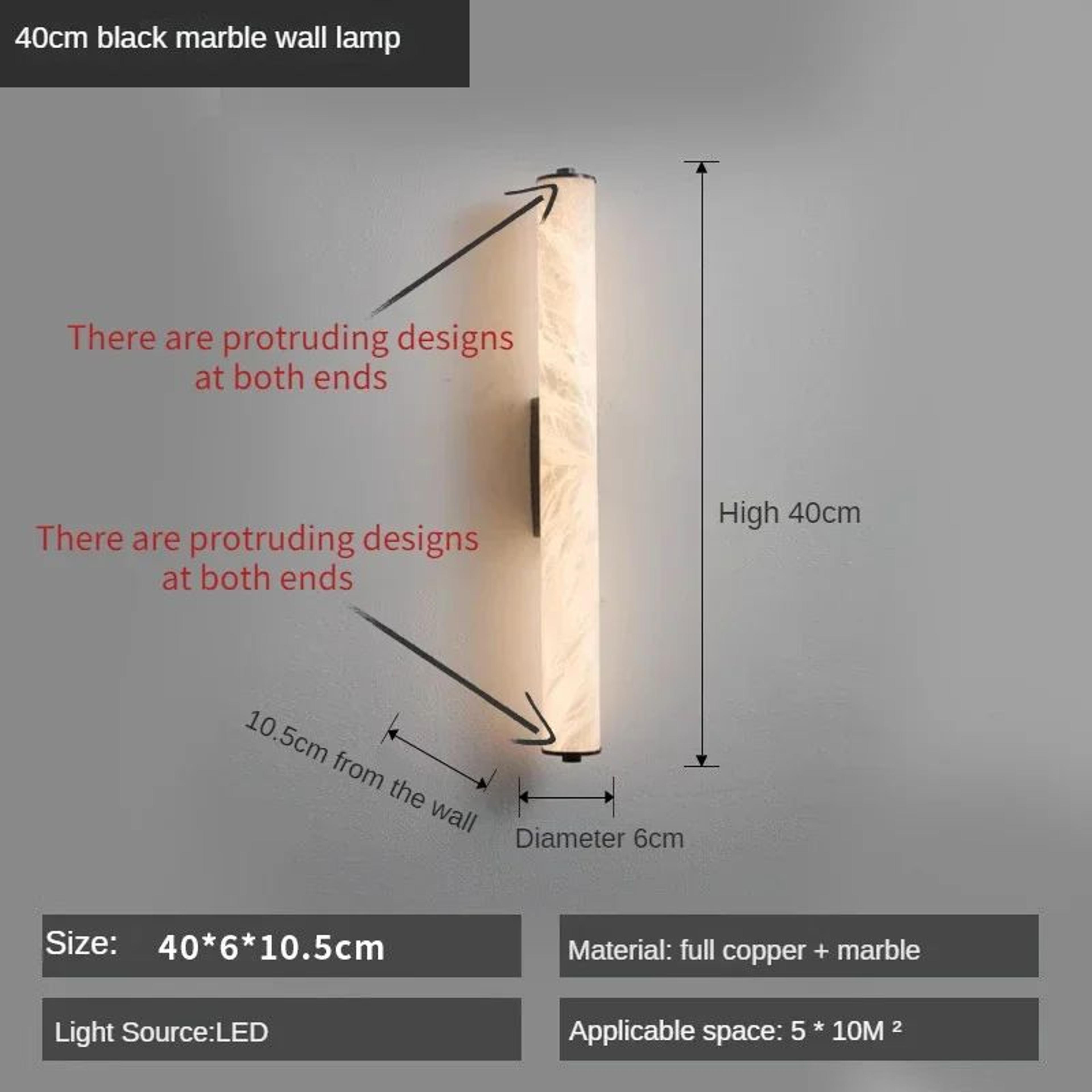Luxury Spanish Marble LED Wall Sconce  Full Copper Modern Snowflake Design 6