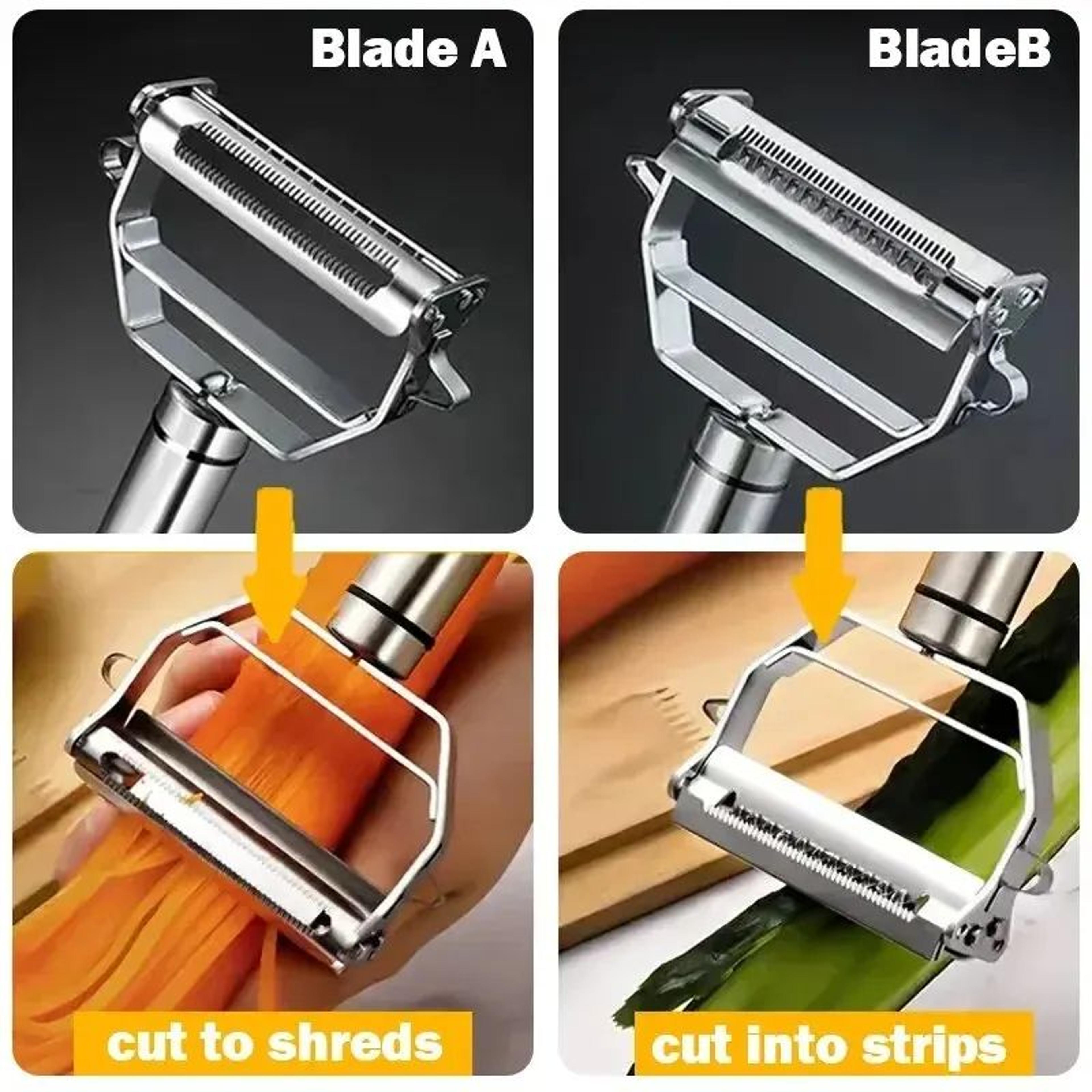 4in1 Stainless Steel Vegetable Peeler  Julienne Grater Slicer Tool 4