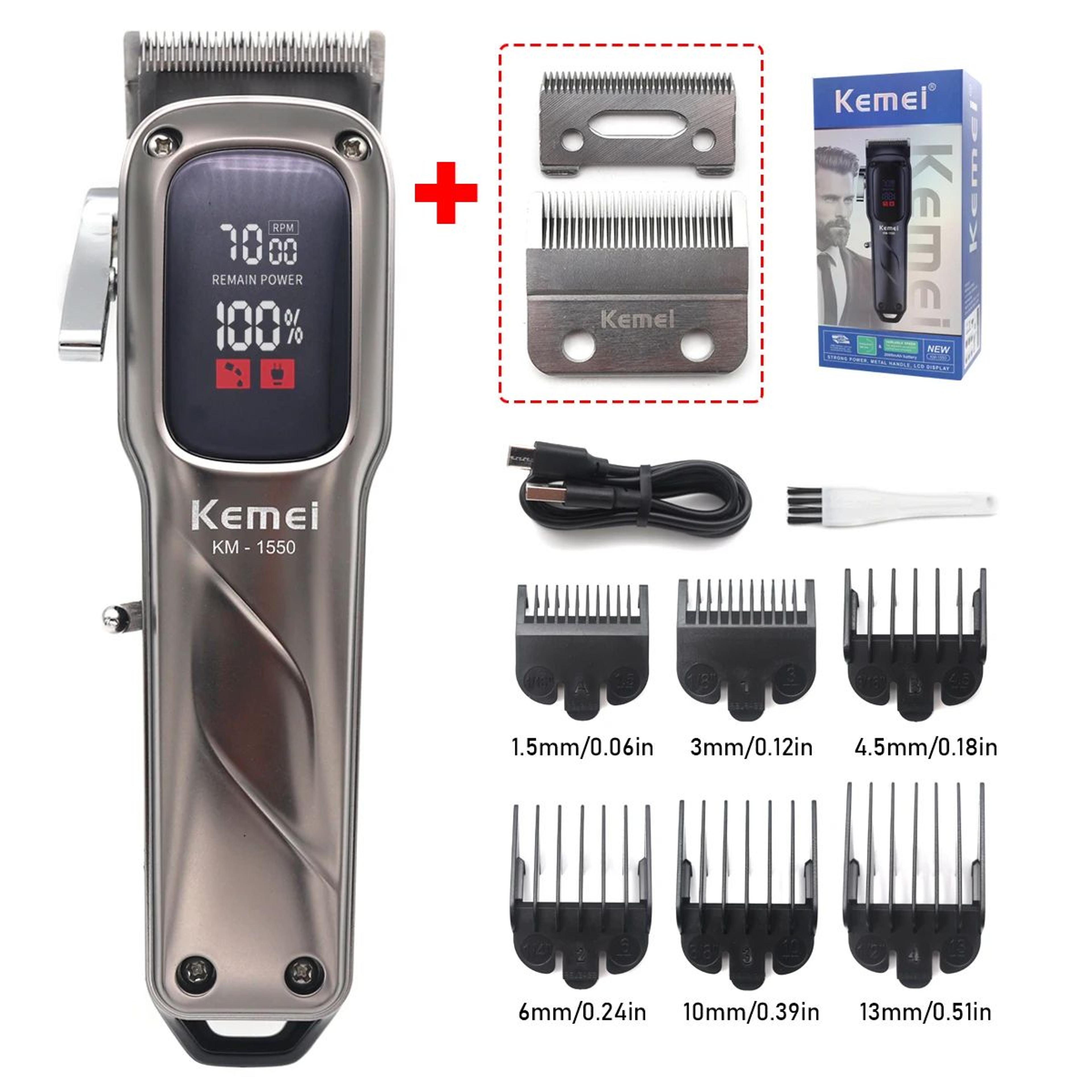 Professional Cordless Hair Clipper  USB Rechargeable Trimmer With LED Display  SalonGrade Precision 9
