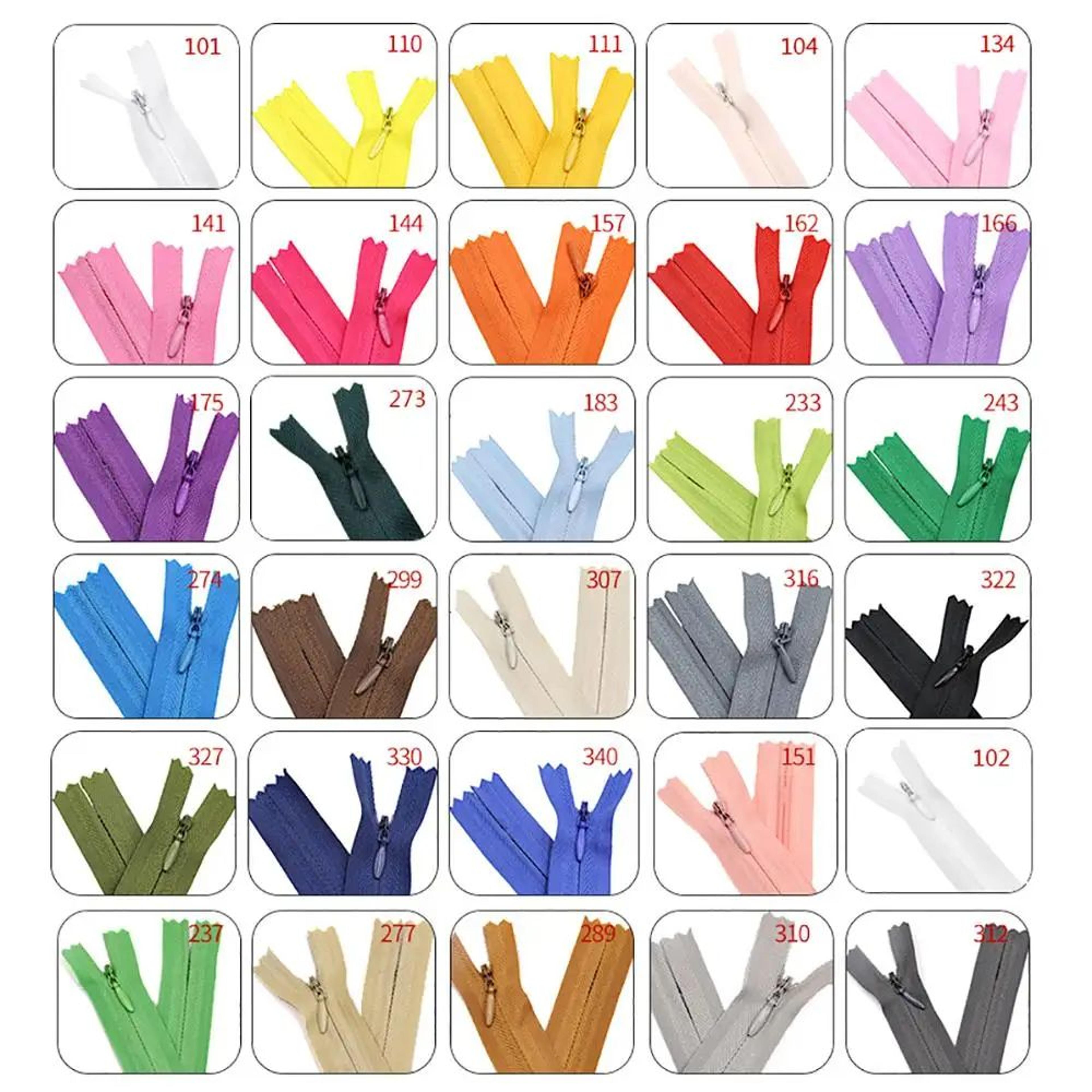 Invisible Nylon Coil Zippers Set For Sewing And DIY Projects 10Pack 4