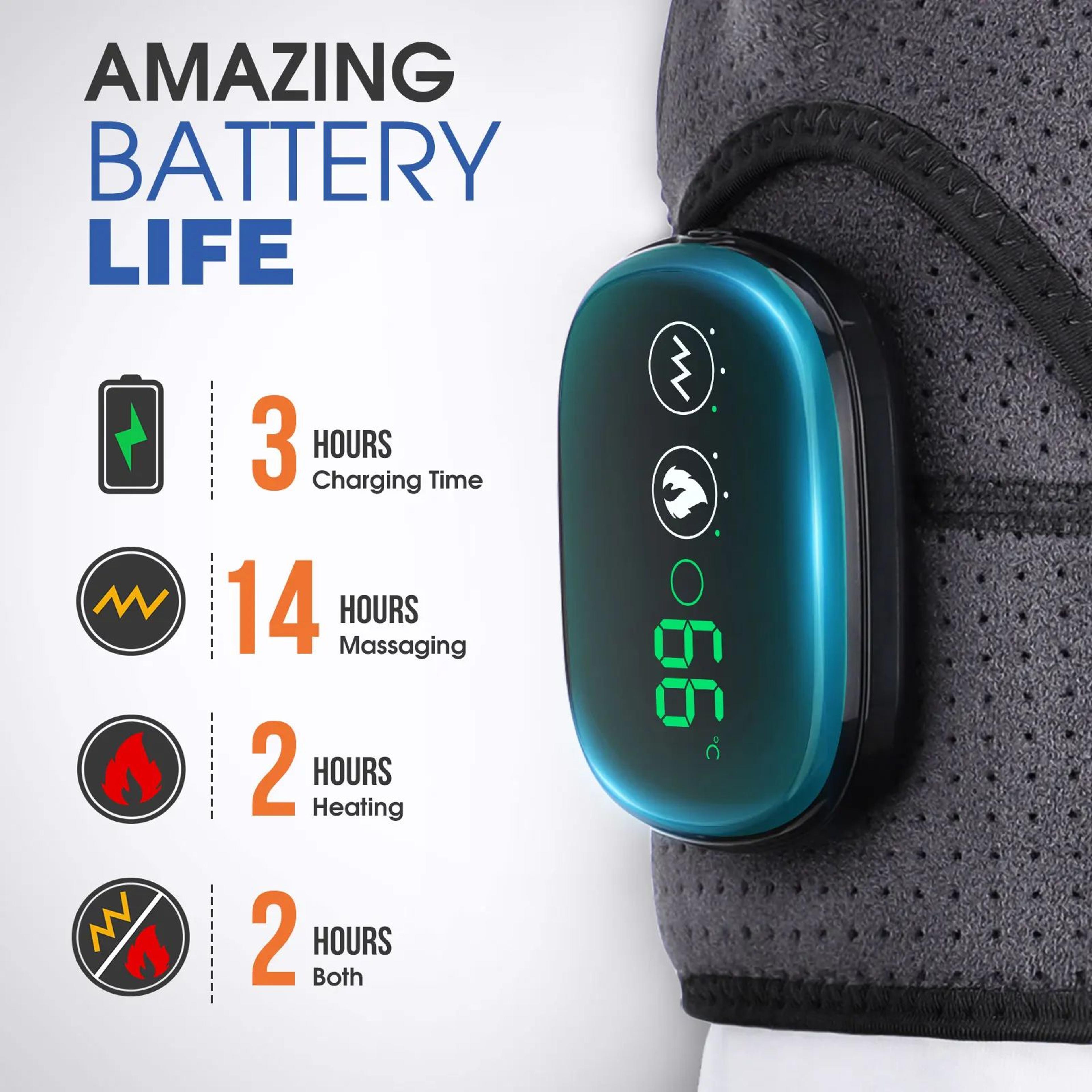 Advanced Heated Shoulder Pain Relief Brace With LED Display  Vibration Massage Support 3