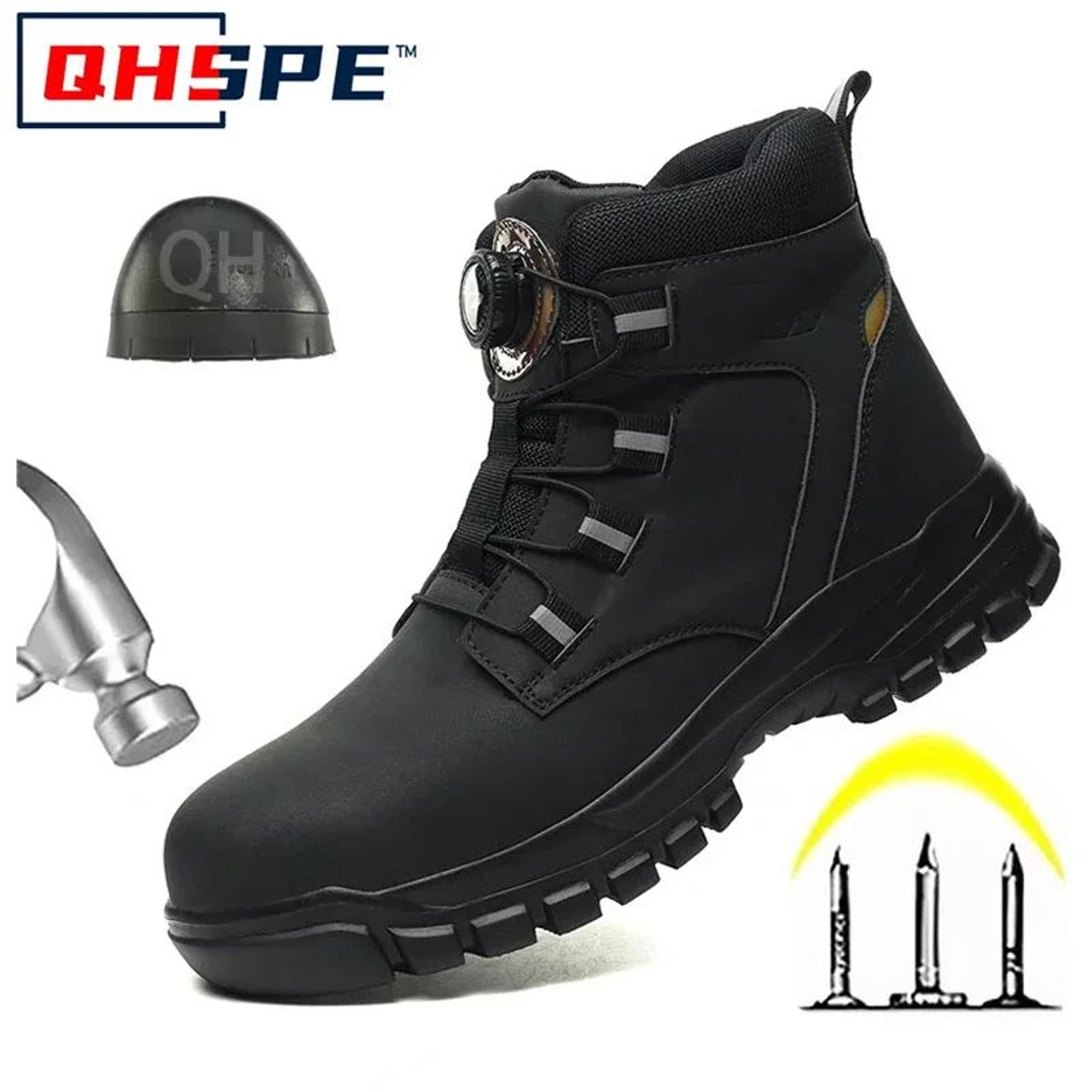 Mens HeavyDuty Safety Work Shoes  Safety Work Shoes With AntiSmash Steel Toe  AntiPuncture Work Boo 14